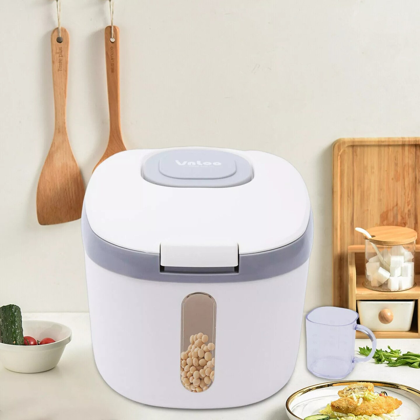 Flour Rice Grain Storage Container Portable Rice Cereal Container Dispenser