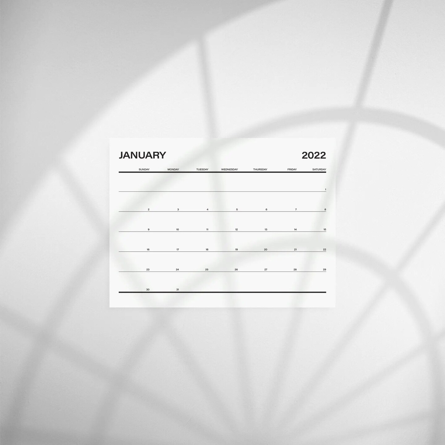 2022 Wall Art Calendar