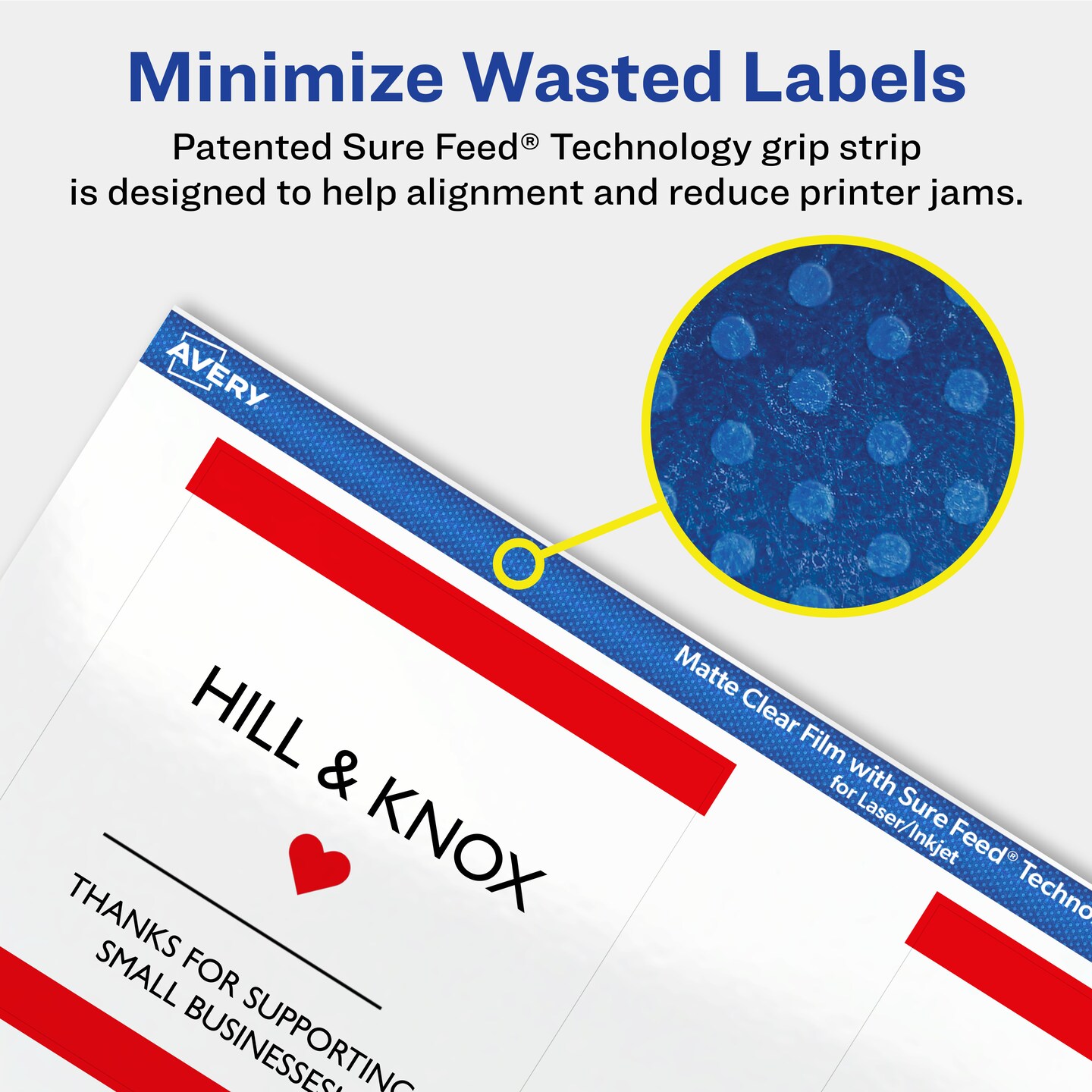 Avery Matte Clear Labels,  3&#x22; x 3&#x22; Square