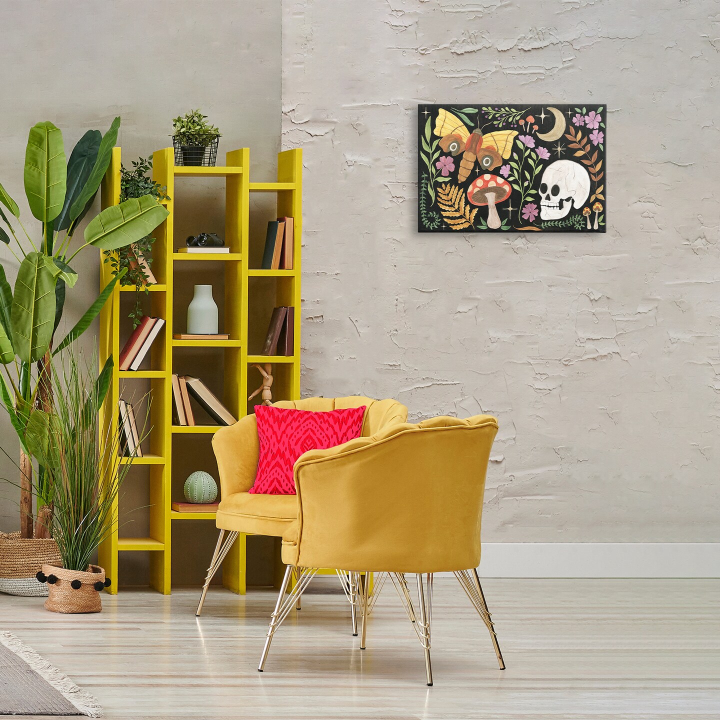 Stupell Industries Spooky Chic Collage Canvas Wall Art Design by Veronique Charron