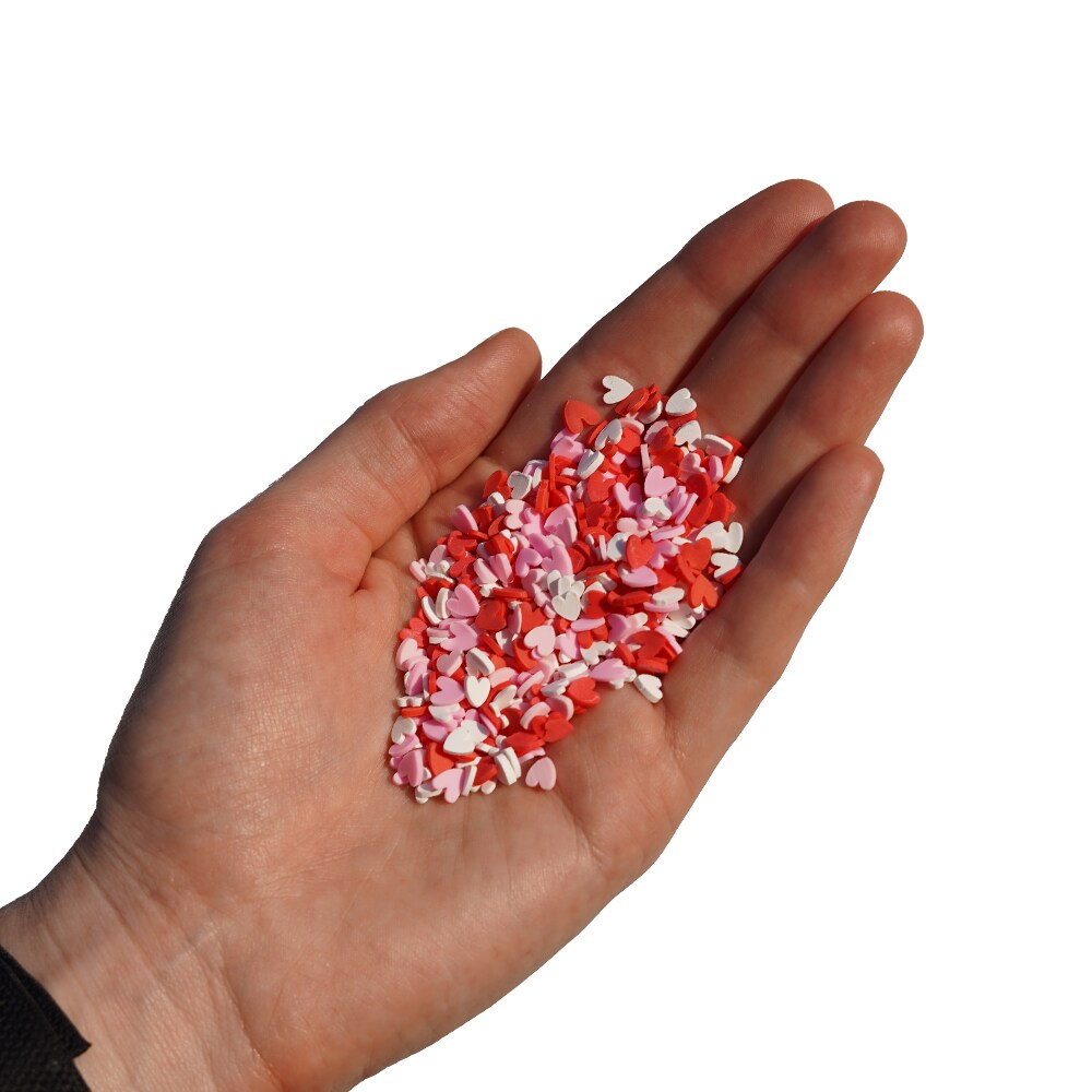 Buttons Galore and More Sprinkletz - Tiny Polymer Clay Embellishments - Hearts Bundle 36 grams