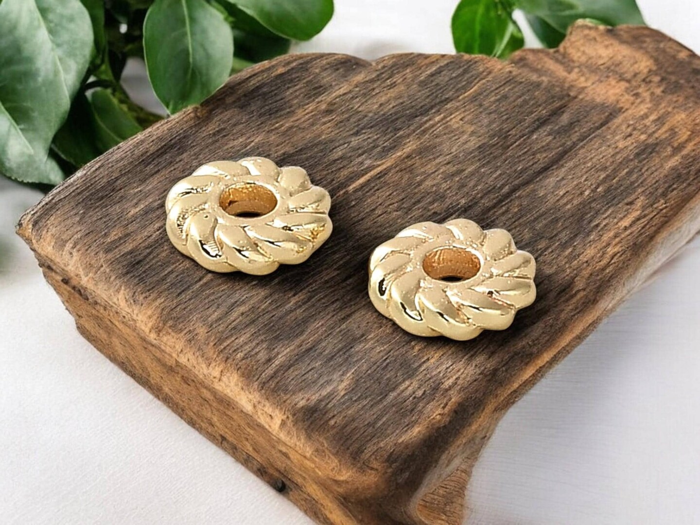 *50* 6x2mm 18k Gold Plated Heishi Rondelle Spacer Beads