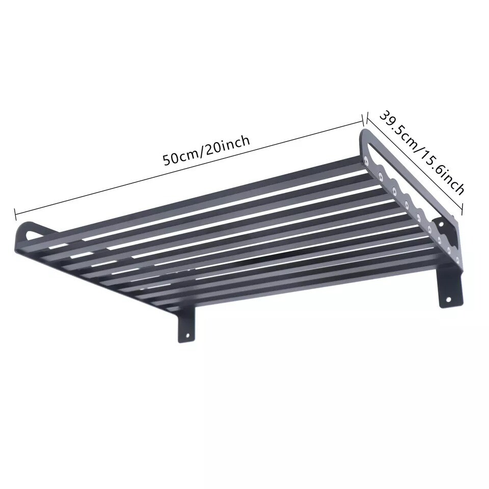 50CM Aluminum Microwave Oven Bracket Wall Mount Shelf Cooker Holder Storage Rack