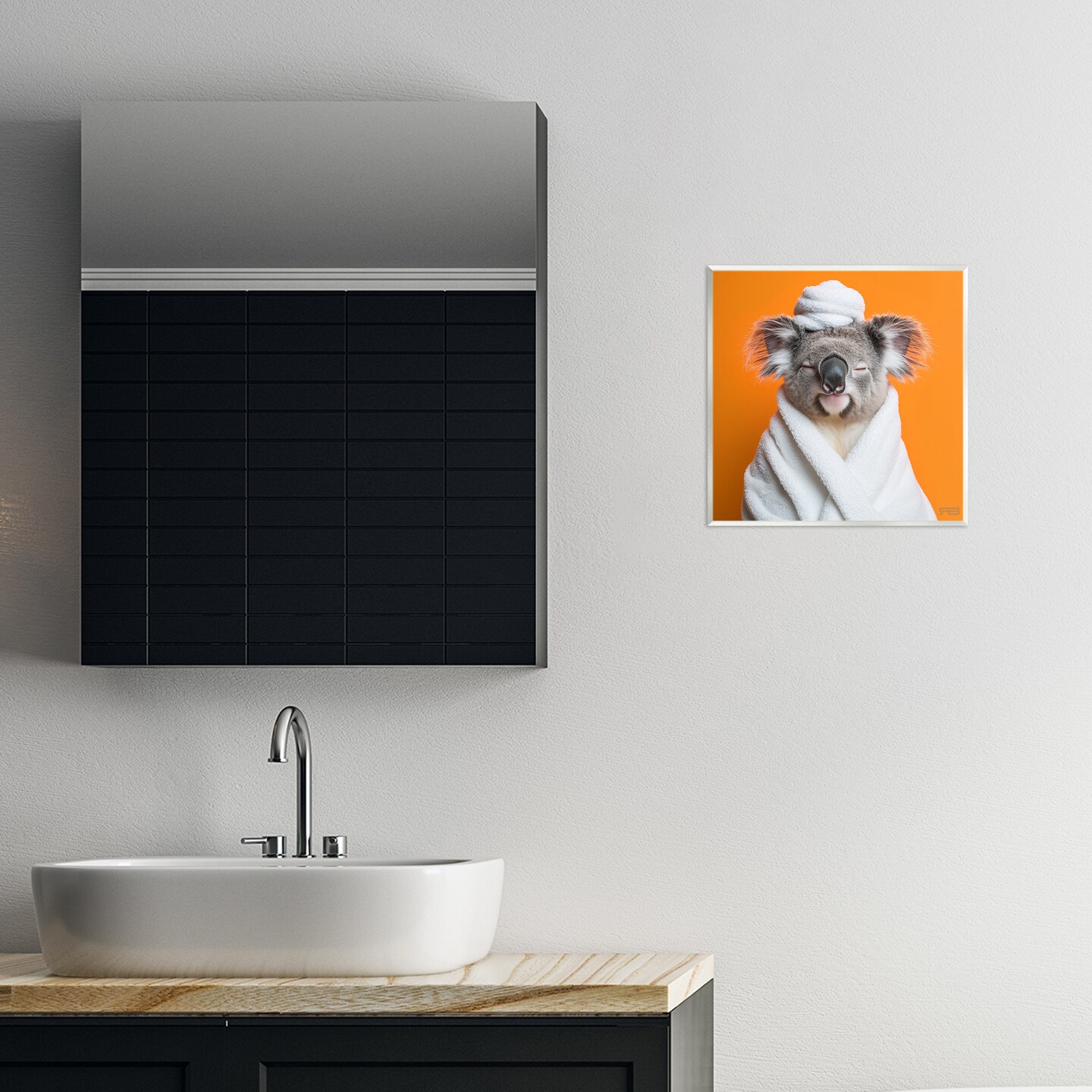 Stupell Industries Relaxed Bathtime Koala Wall Plaque Art Design by RB