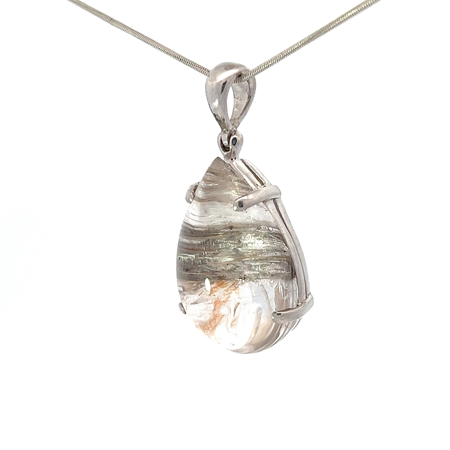 Starborn Lodolite Quartz Crystal Pendant Necklace (22
