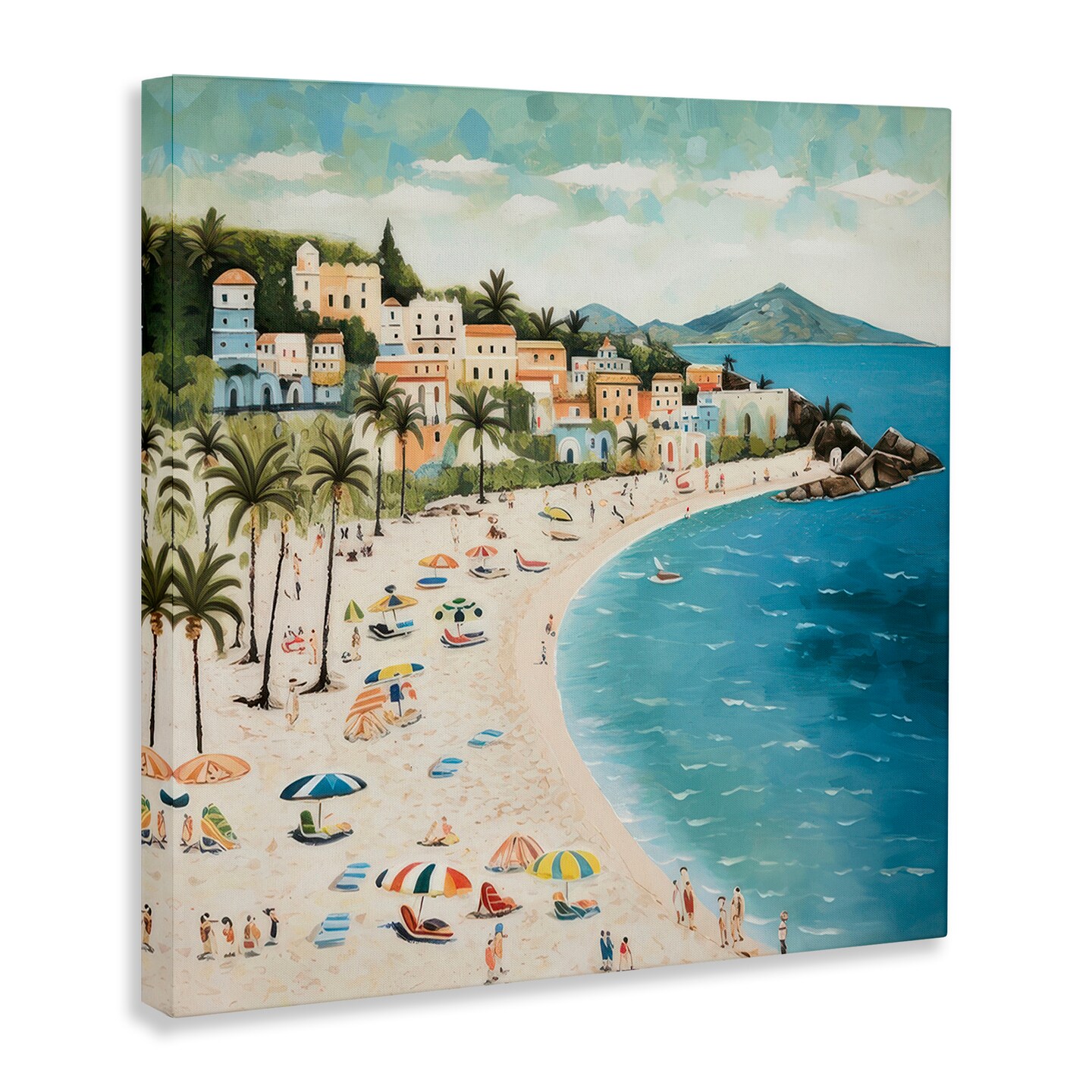 Stupell Industries Beach Water&#x27;s Edge Canvas Wall Art Design by Lazar Studio