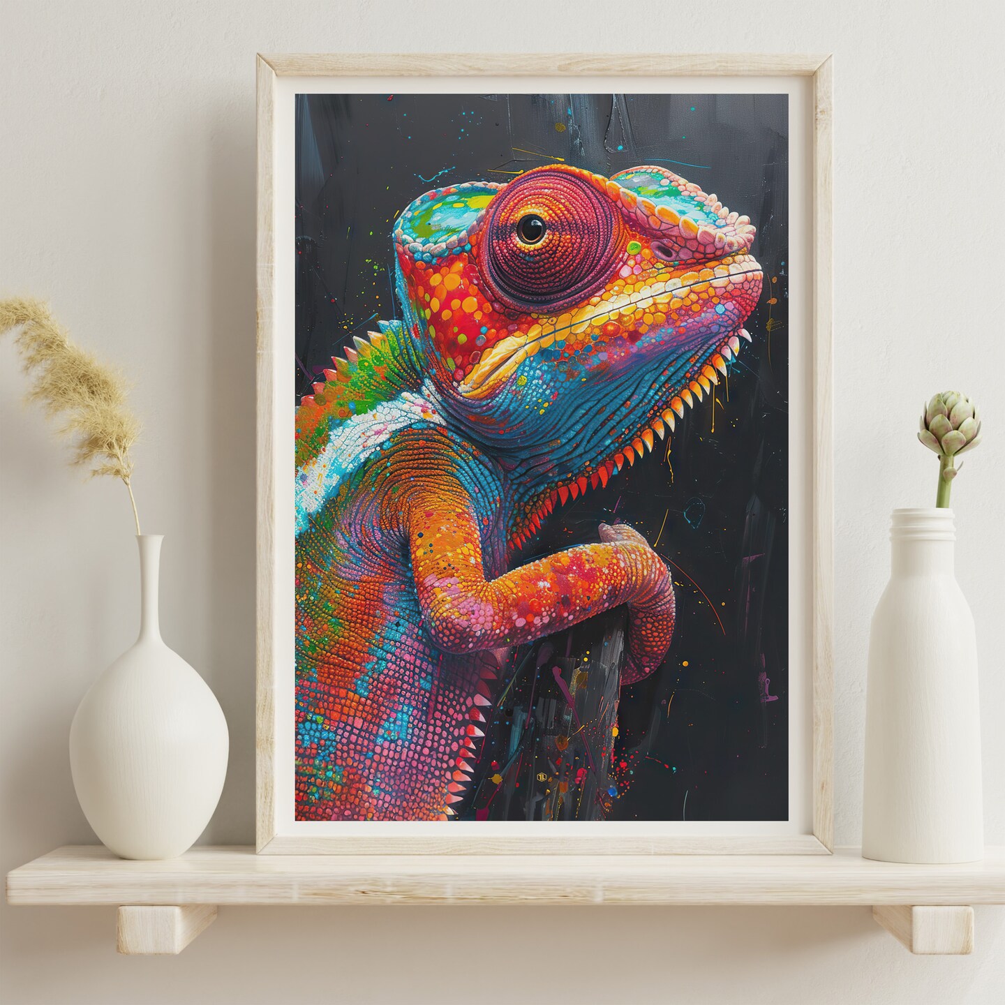 Chameleon Poster, Animal Print, Office Poster, Home Decor | S2