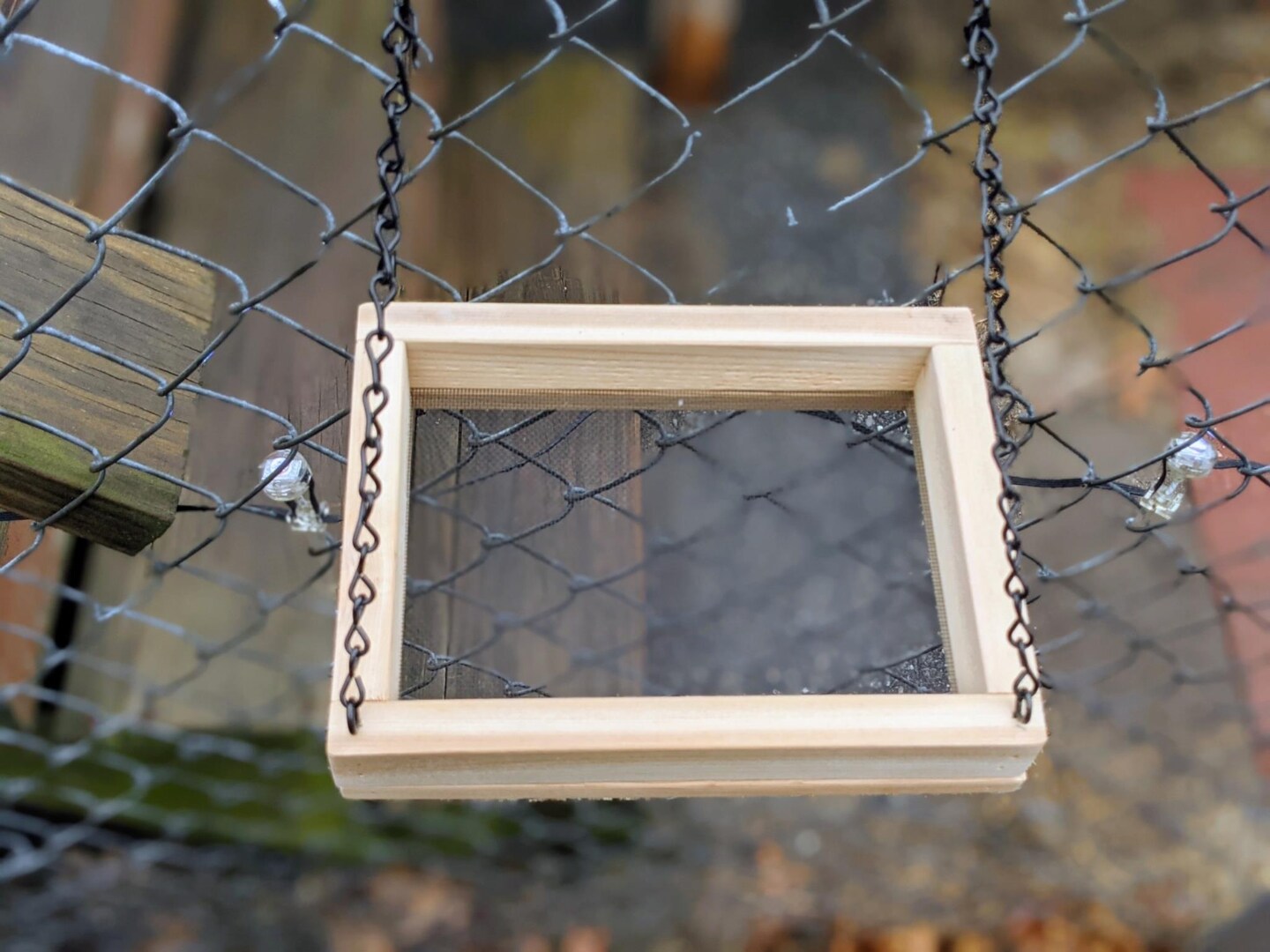 Chain Link Fence Feeder - Bird Seed Feeder with Hooks-Chain - Small - Great  Family Gift - Handmade in the USA | MakerPlace by Michaels