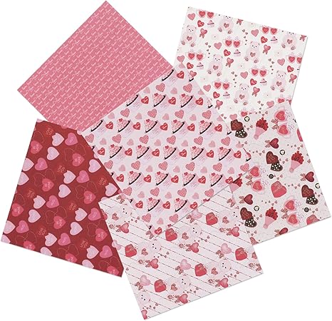 Valentine's Day Scrapbook Paper Pad 6x6 inch, Assorted Pattern,24pcs Scrapbooking DIY Decorative Cardmaking Craft Paper (Pink Love)