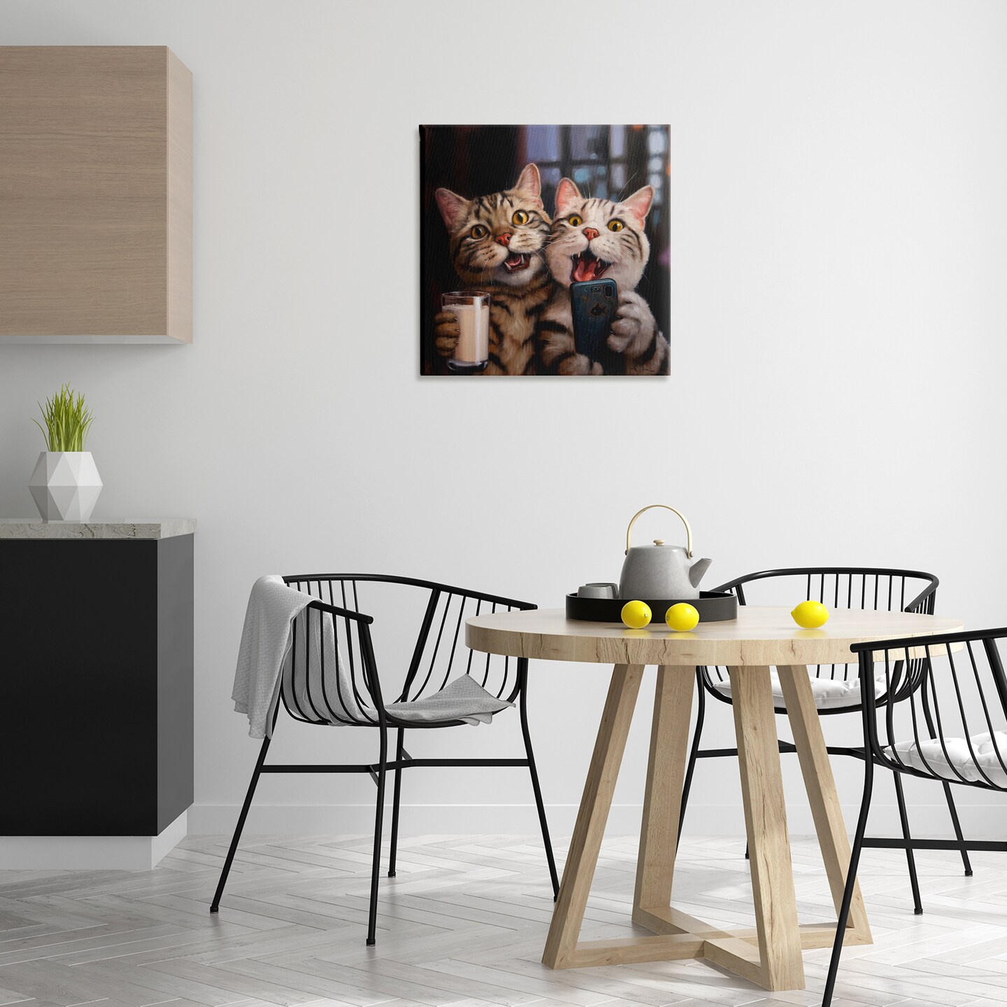 Stupell Industries Happy Selfie Cats Canvas Wall Art Design by Lucia Heffernan