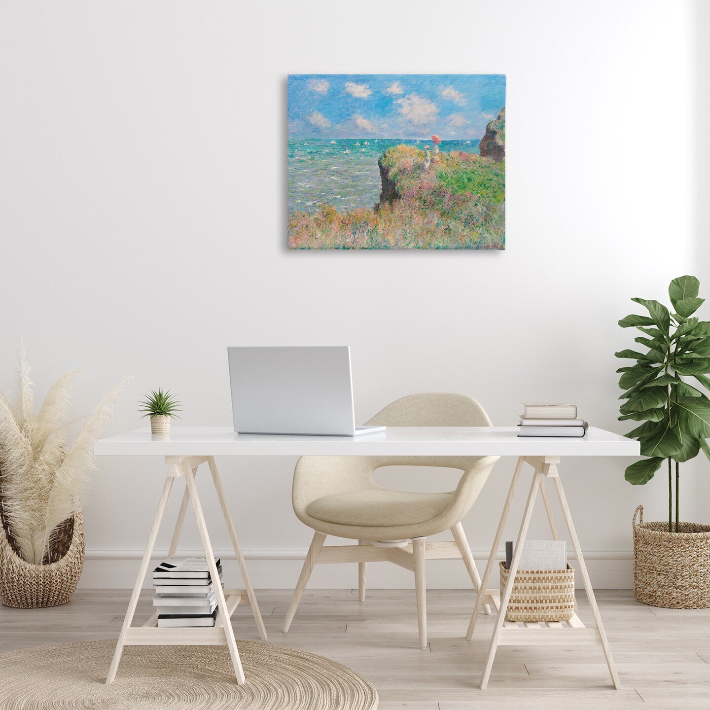 Stupell Industries Classic Monet Cliff Walk Canvas Wall Art Design by one1000paintings