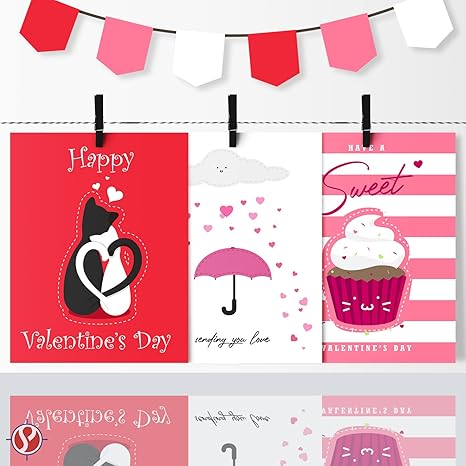 Valentine’s Colored Card Stock Paper, Valentines Day Red, Pink & White 8.5 x 11" Cardstock for Valentine Greetings, Gift Tags, Art & Crafts, Invitations | 25 Red, 25 Pink, 50 White (100 Sheets Total)