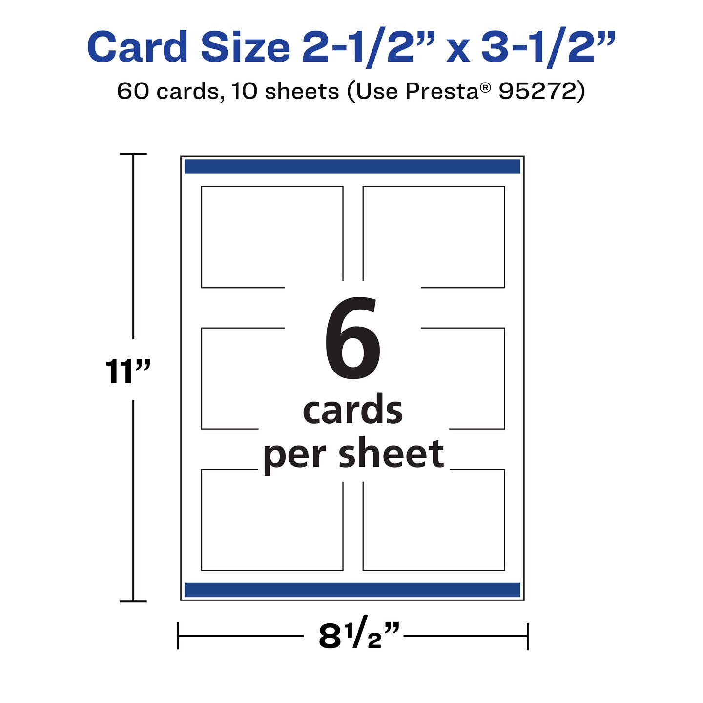 Avery 2-1/2&#x22; x 3-1/2&#x22; Rectangle, Glossy White Business Cards