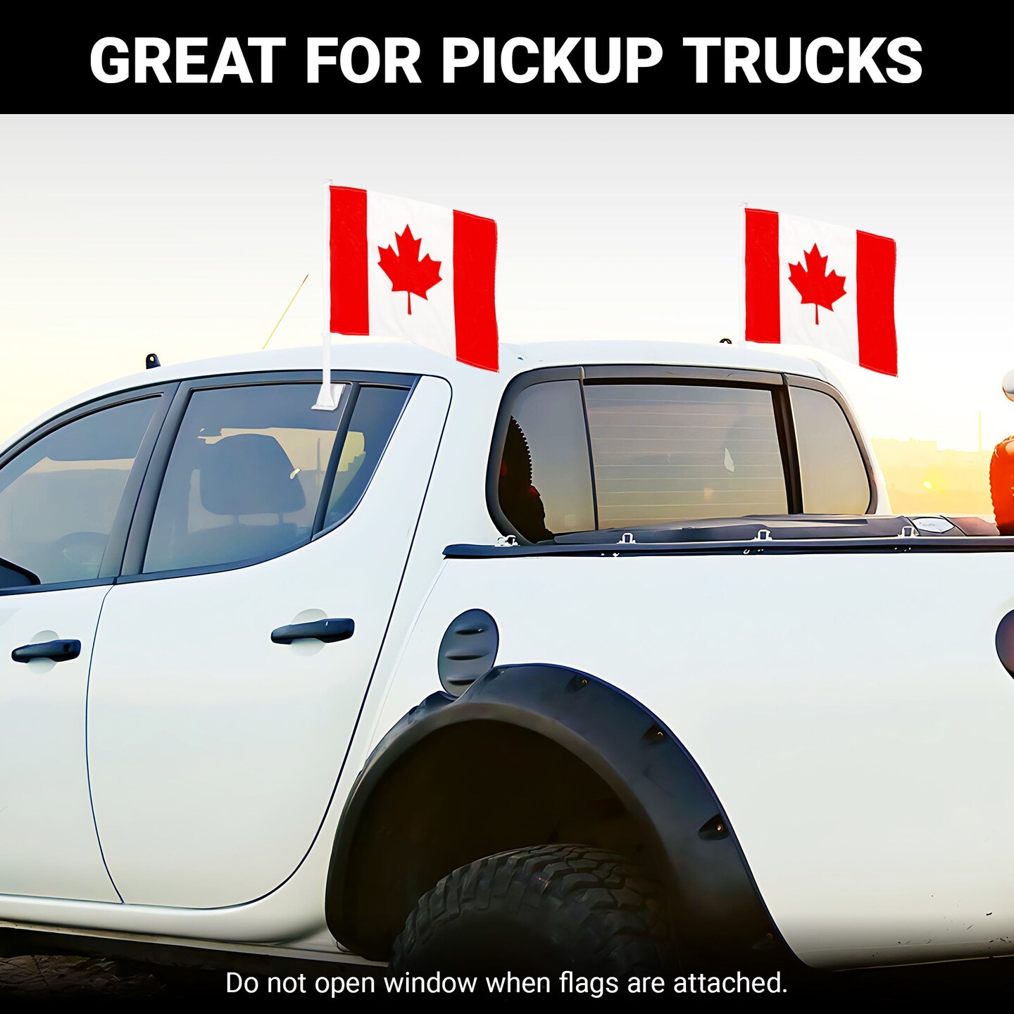 G128 2 Pack: Canada Canadian Car Flag | 11x17 In | Double LiteWeave Pro Series Double Sided Printed 150D Polyester | Flagpole Included | Perfect for Festival Celebrations, Parades