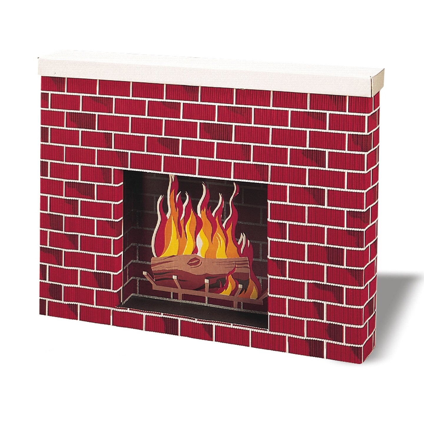 Corrugated Fireplace, Tu-Tone&#x2122; Brick, 30&#x22;H x 38&#x22;W x 7&#x22;D, 1 Fireplace