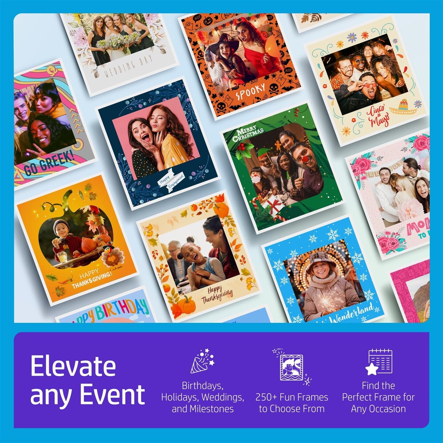 HP Sprocket Photobooth 3x4 Photo Printer Bundle with Zink Paper (100 Sheets) &#x26; Carrying Case