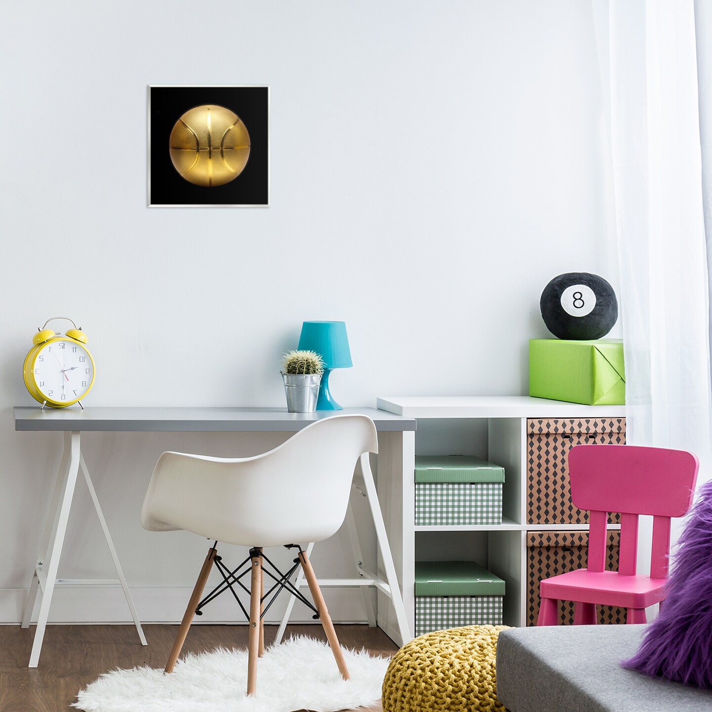 Stupell Industries Gold Designer Basketball Wall Plaque Art Design by Graffi*tee Studios