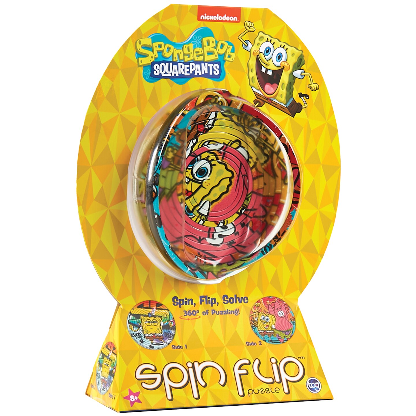 Spin Flip Puzzle: Spongebob Graffiti - 12 Rings - 2-In-1: Double-Sided Puzzle, Spin-Flip-Solve, 360 Degress Of Puzzling, Licensed, Adults &#x26; Kids 8+