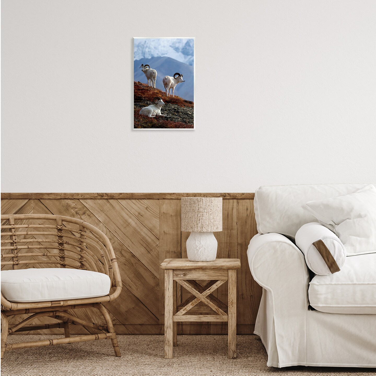 Stupell Industries Dall Sheep on Cliff Wall Plaque Art Design by Shane Lamb