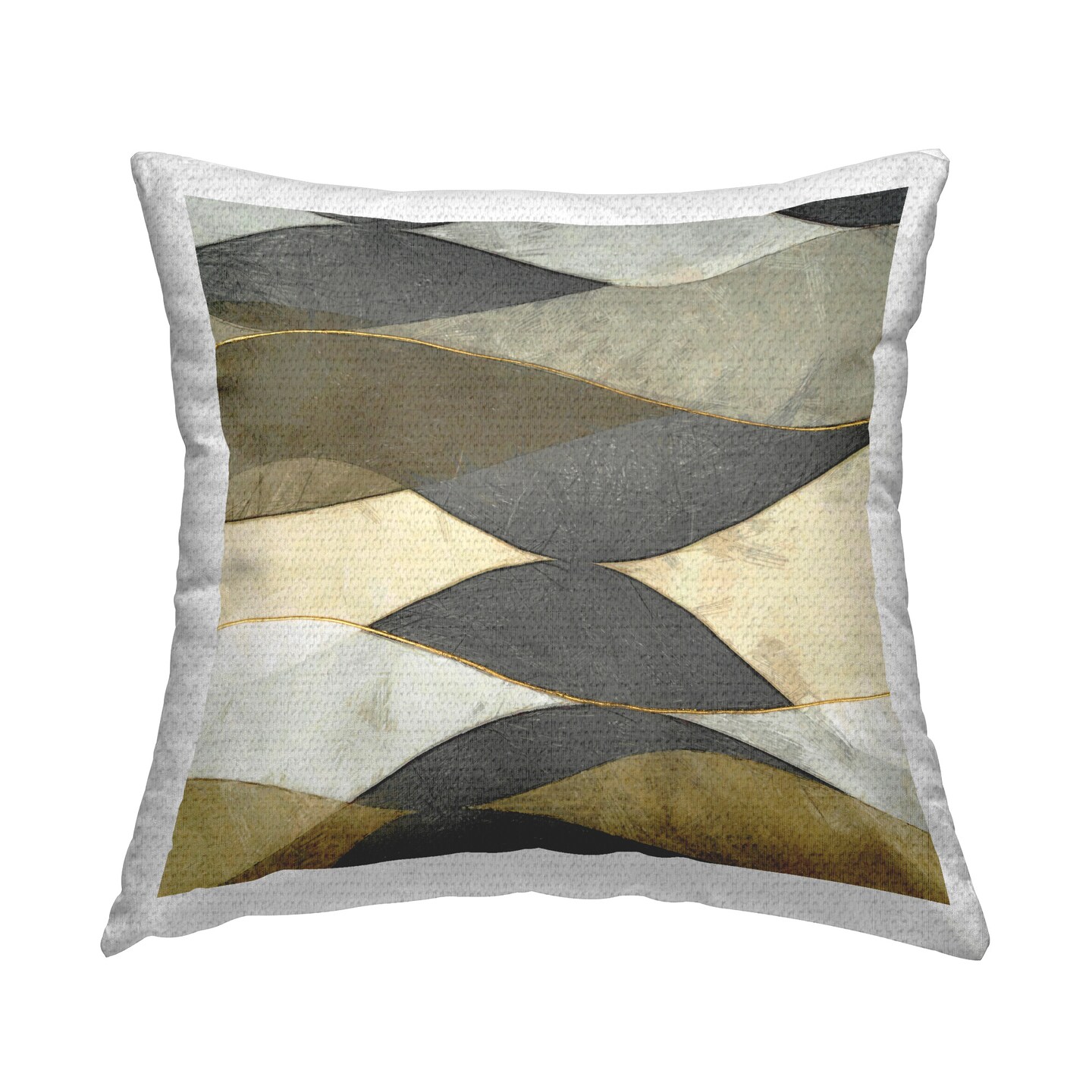 Flowing Arch Shapes Design by Alonzo Saunders Outdoor Printed Pillow 