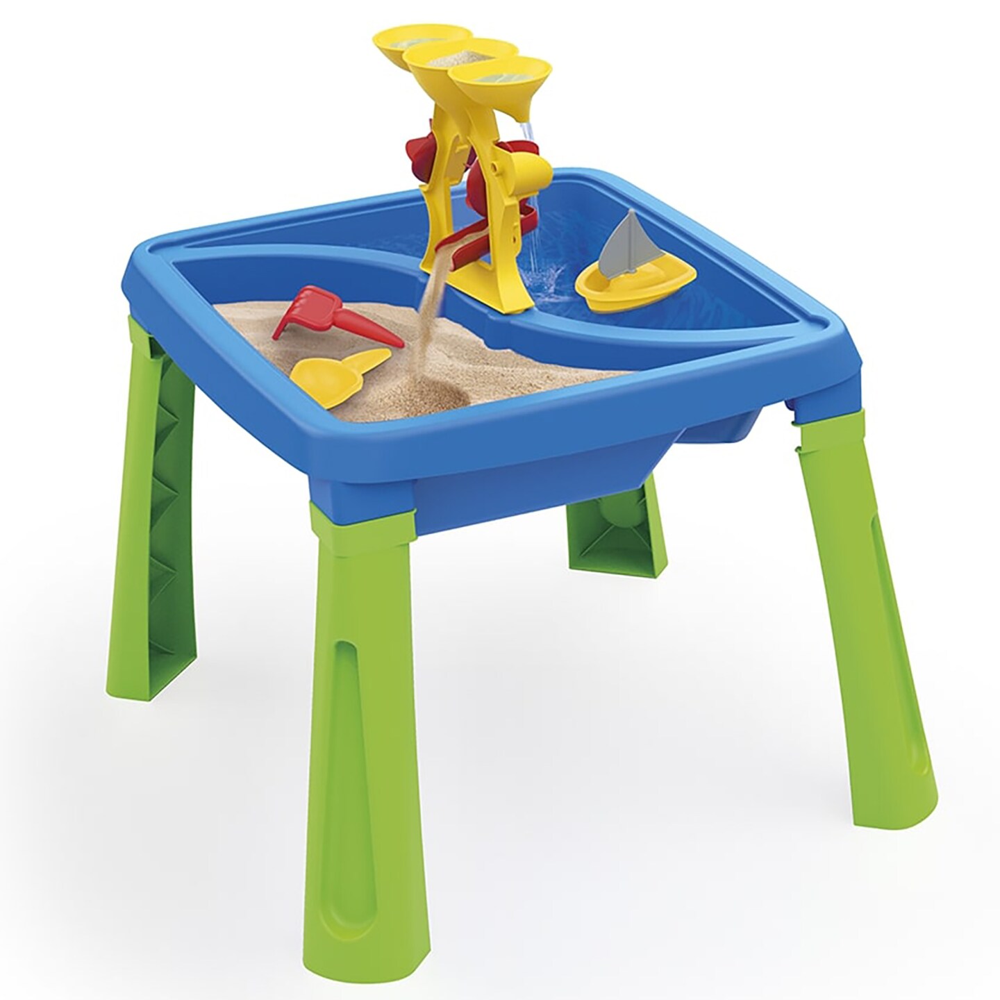 Dolu: 3-In-1 Activity Table: Sand, Water &#x26; Creativity - Blue, Green, Yellow - Play Accessories, Sensory Toy, Indoor/Outdoor, Toddlers &#x26; Kids Ages 2+
