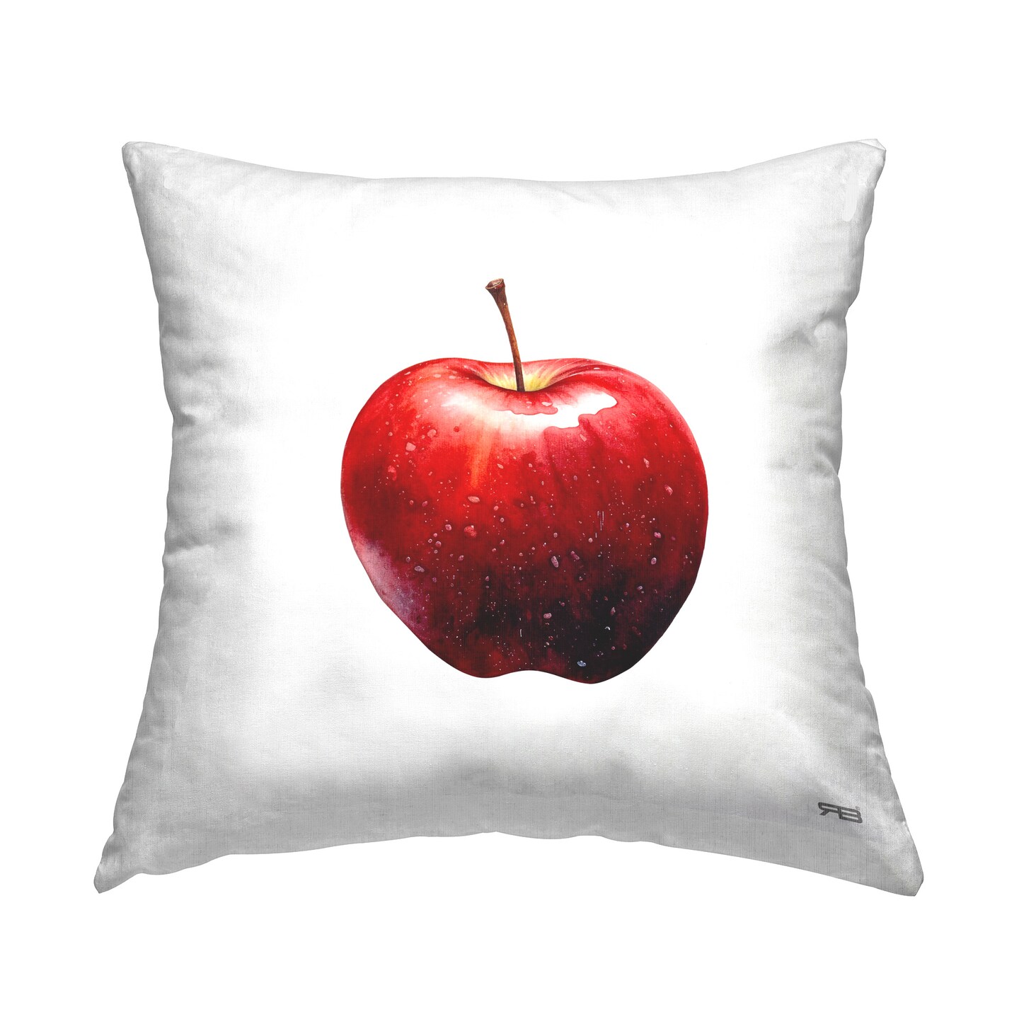 Lush Red Apple Design by RB Throw Pillow 