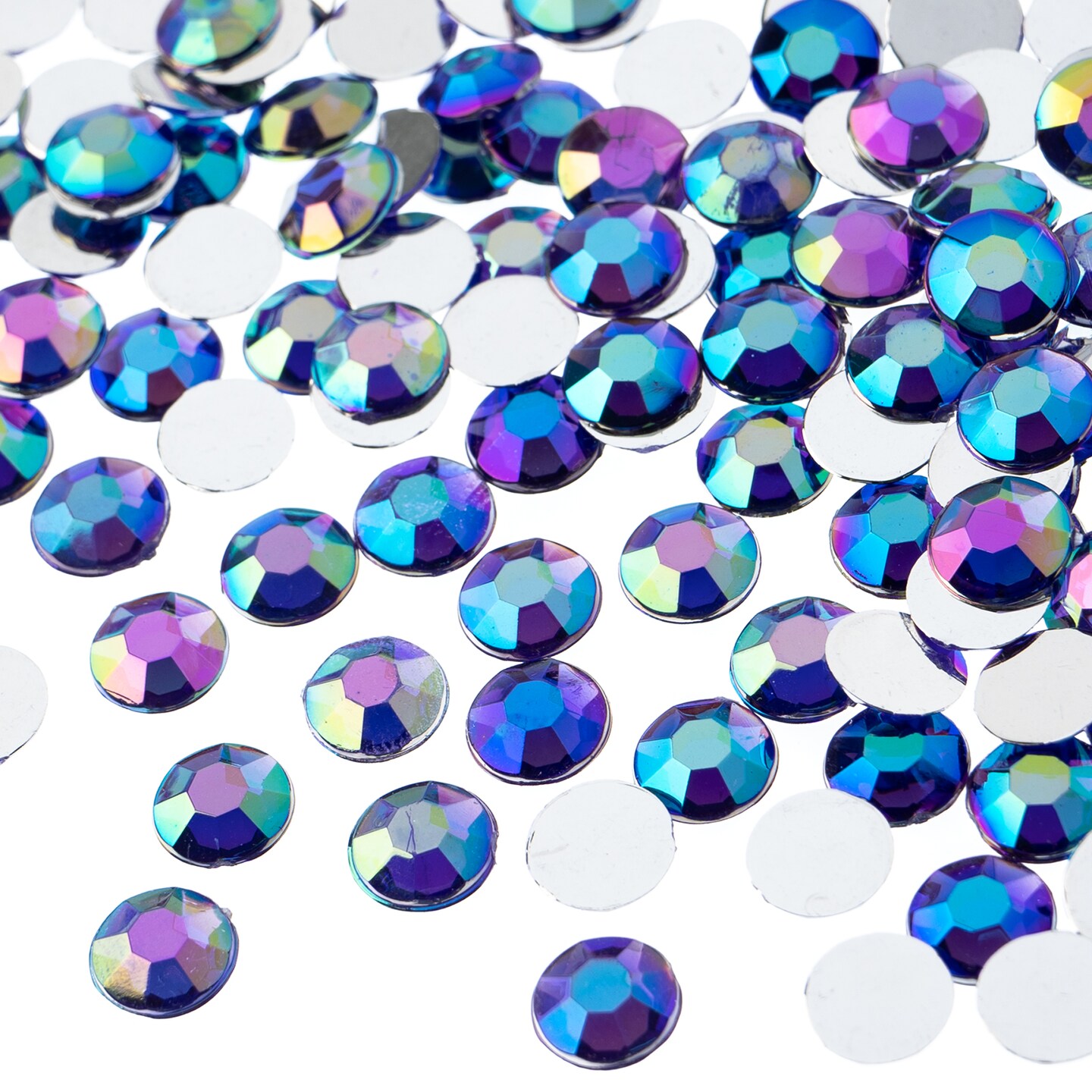 John Bead 8mm (SS39) Round Acrylic Flat Back Rhinestones, 1000pcs