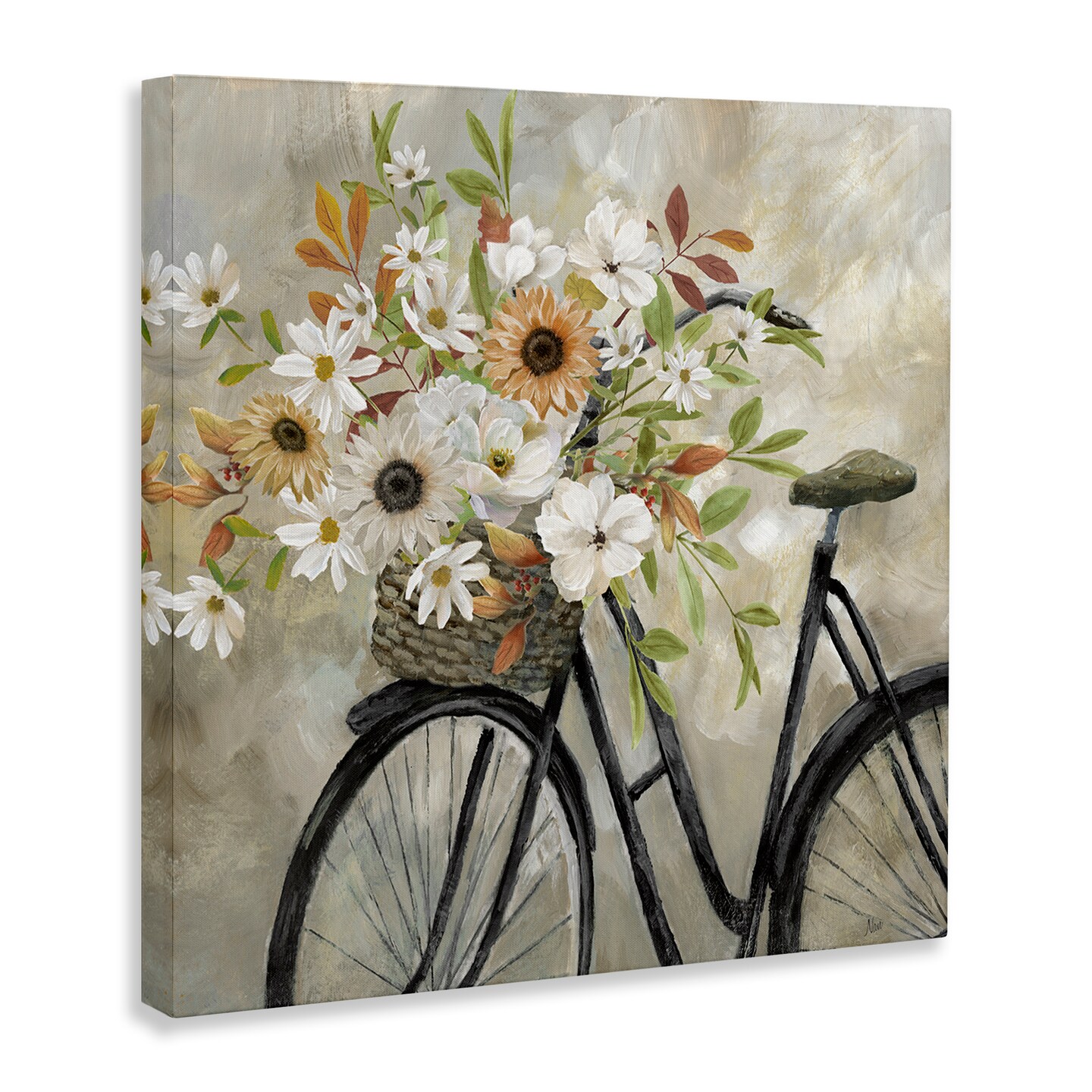 Stupell Industries Country Floral Bicycle Canvas Wall Art Design by Nan