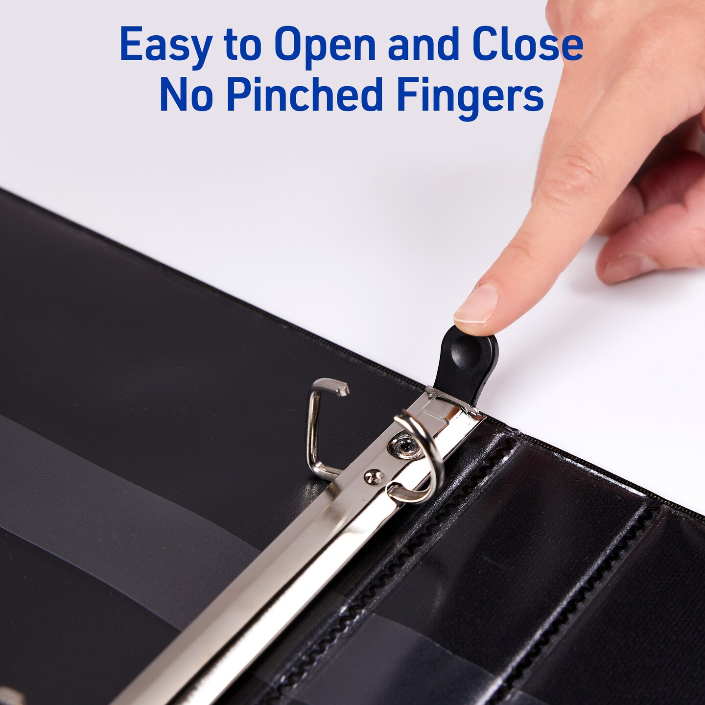 Avery Heavy-Duty View 3 Ring Binder, 1" One Touch EZD Rings, 275-Sheet Capacity, 1.4 Inch Wide Spine, Great for Home, School Supplies, Office, or Organization Needs, 1 White Binder (79199)