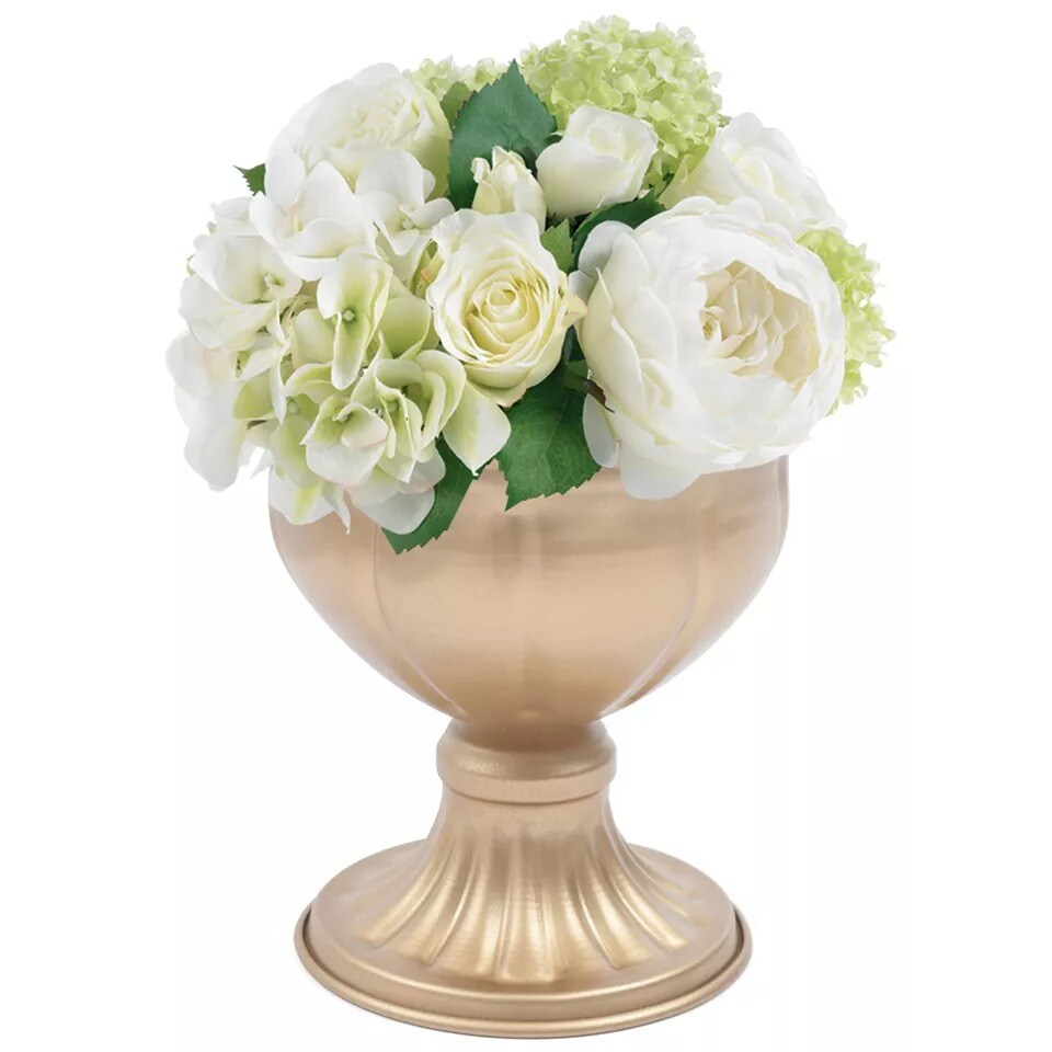 10PCS Metal Urn Planter Elegant Wedding Centerpieces Vase Gold for Party TOP