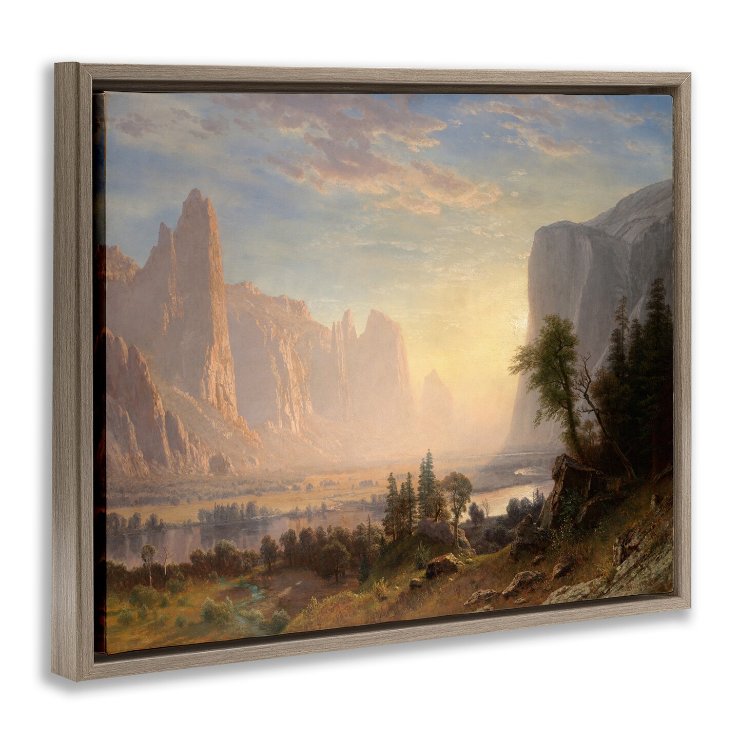 ビエルスター作　ヨセミテの谷 Stupell Industries Classic Bierstadt Valley of Yosemite Framed