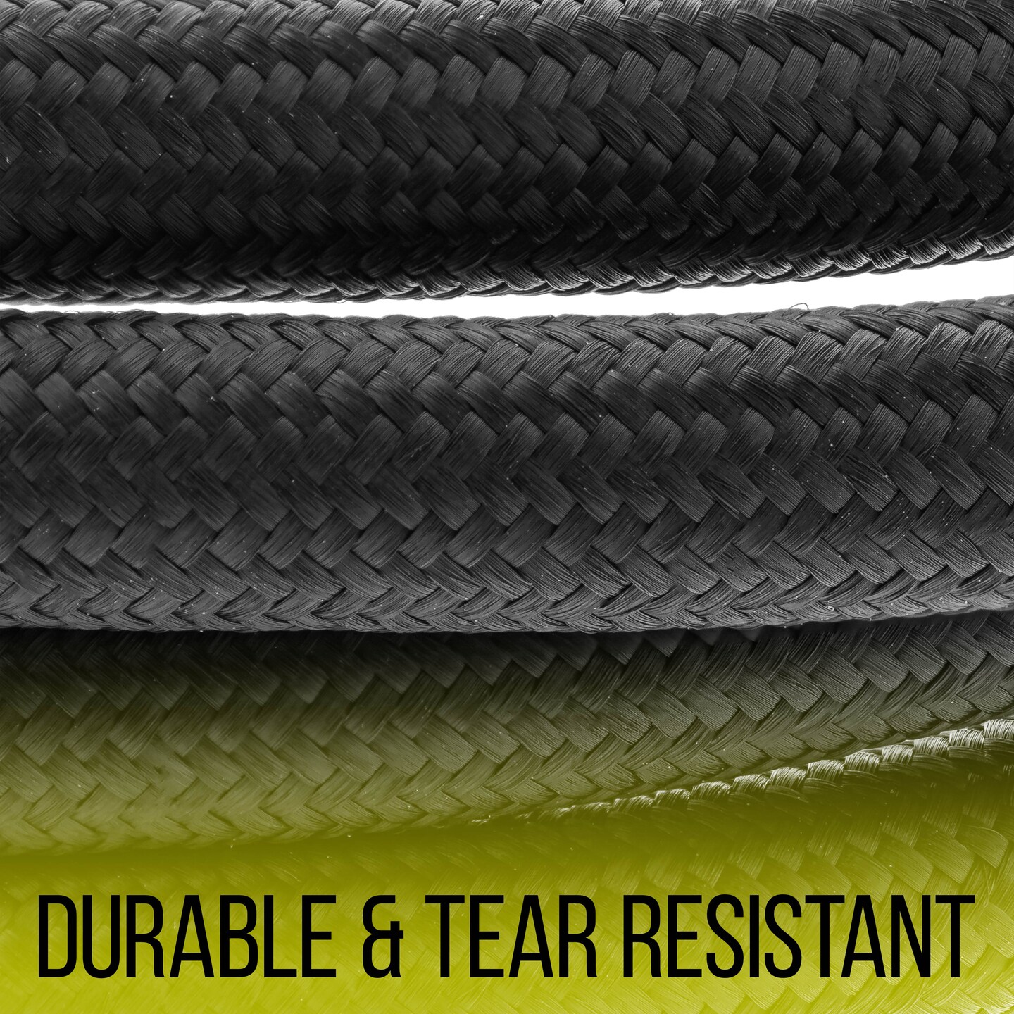 6&#x27; Nylon Braided Airbrush Hose with a PAASCHE Airbrush Size Fitting on One End and a Standard 1/4&#x22; Size Fitting on the Other End (Hose color may vary)