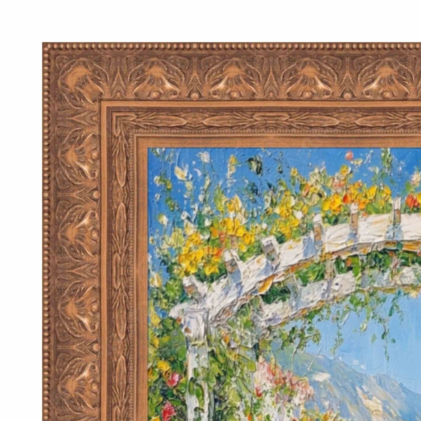 Wide Aged Gold Leaf Gothic Luxury Picture Frame 10x12 frame