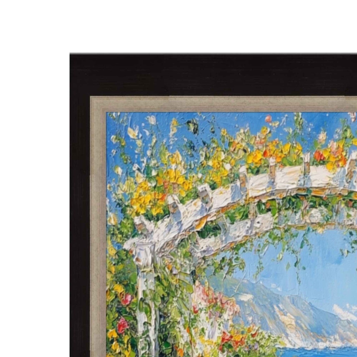Cafe Wood With Silver Lip Picture Frame 36x48 frame