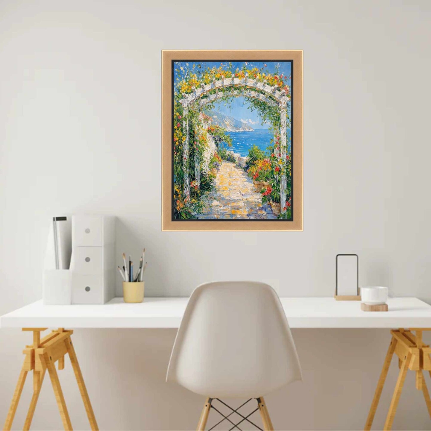 Contemporary Gold With Black Picture Frame 9x12 frame