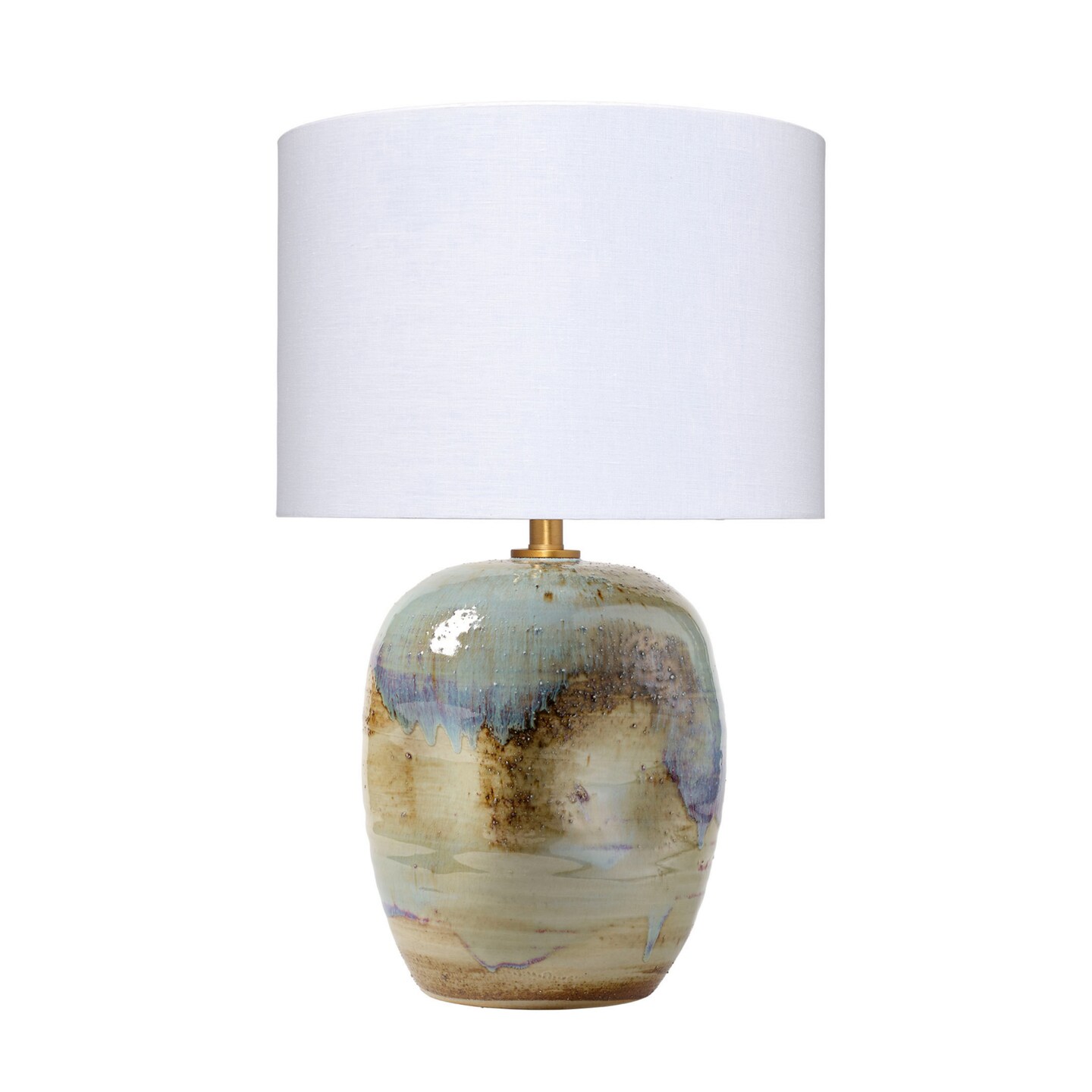 Jamie Young Company Urn Base Ceramic Table Lamp with White Drum Shade - 26&#x22;