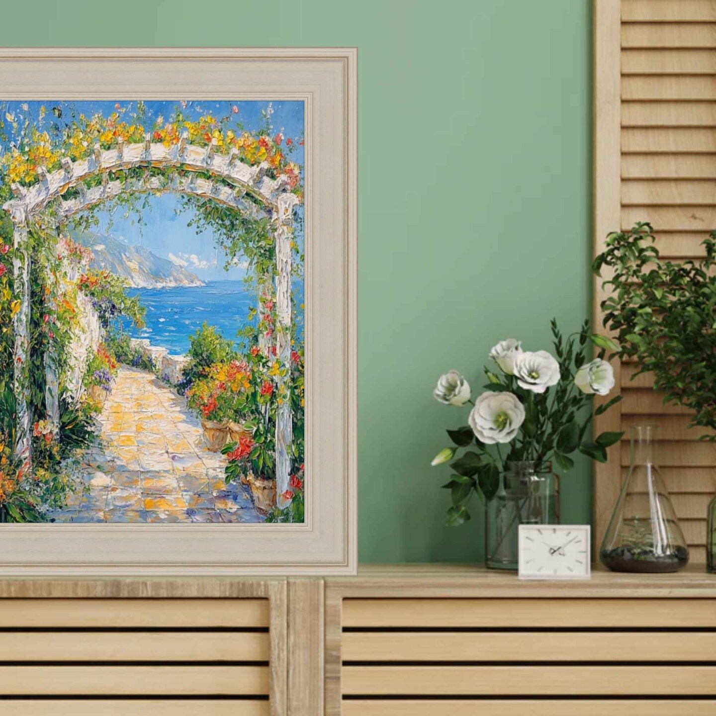 Contemporary Silver Leaf Picture Frame 30x40 frame