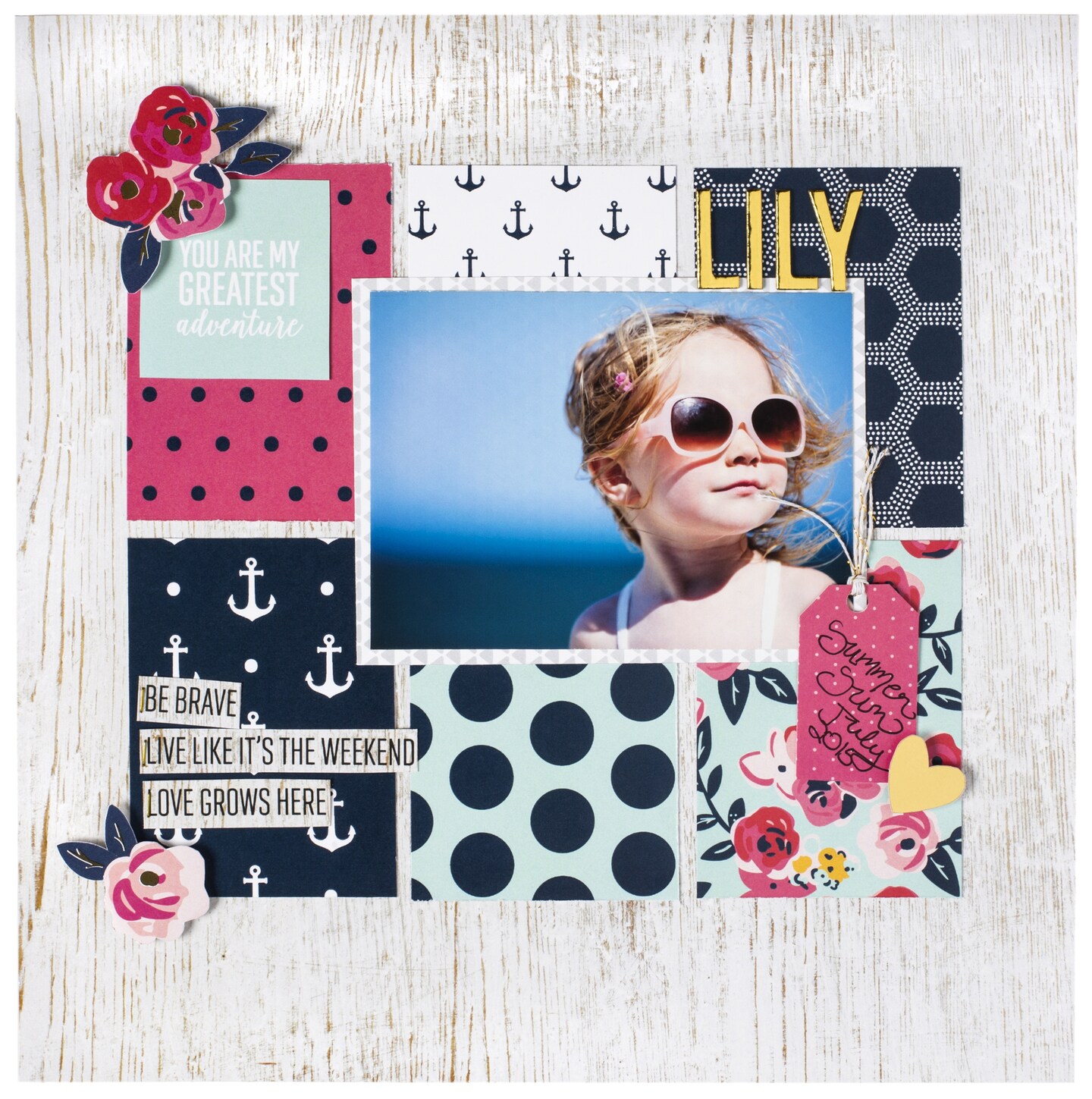 Pebbles Single-Sided Paper Pad 12"X12" 48/Pkg-Jen Hadfield Everyday, 48 Designs/1 Each