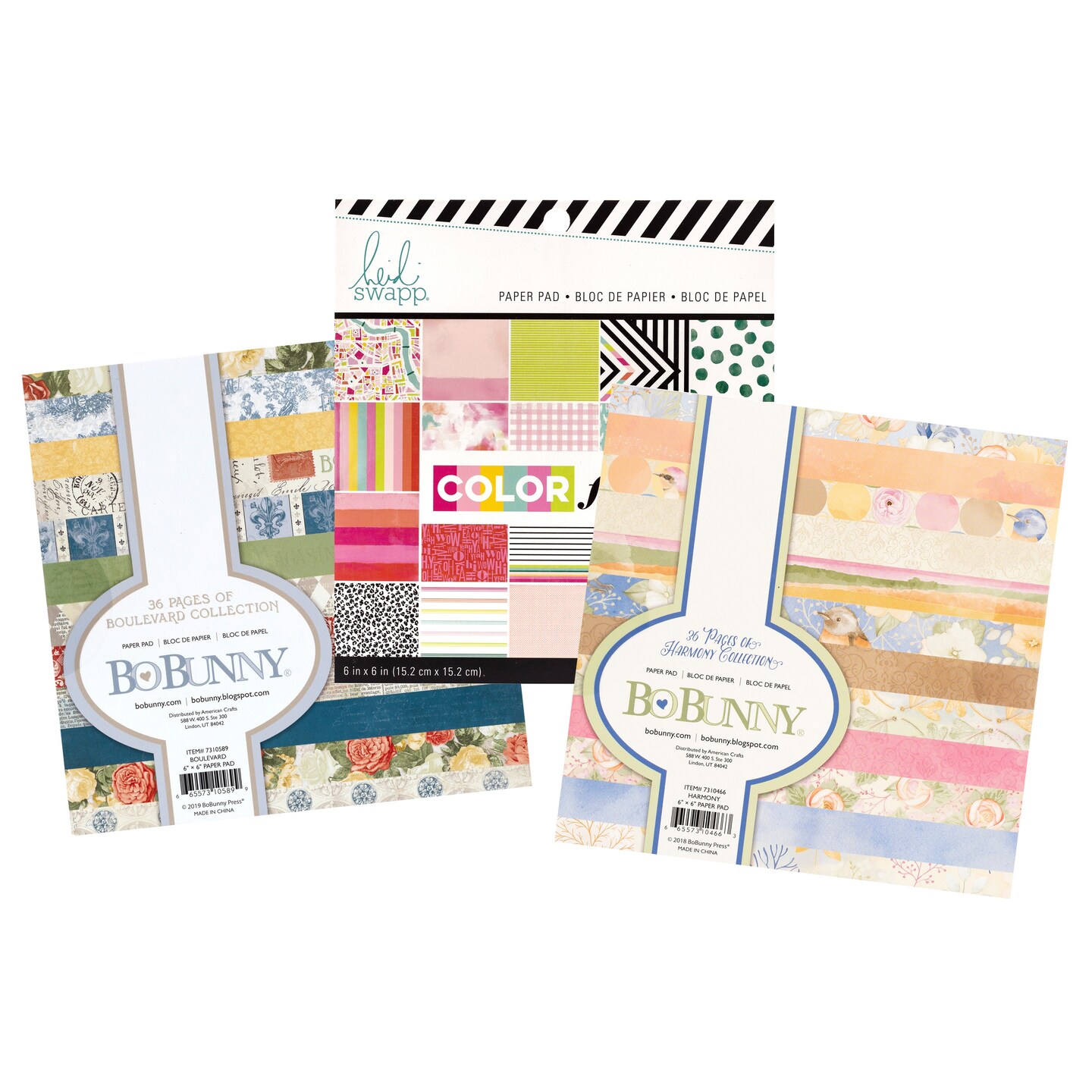 American Crafts Paper Pad 6&#x22;X6&#x22; 36/PKG-Assorted