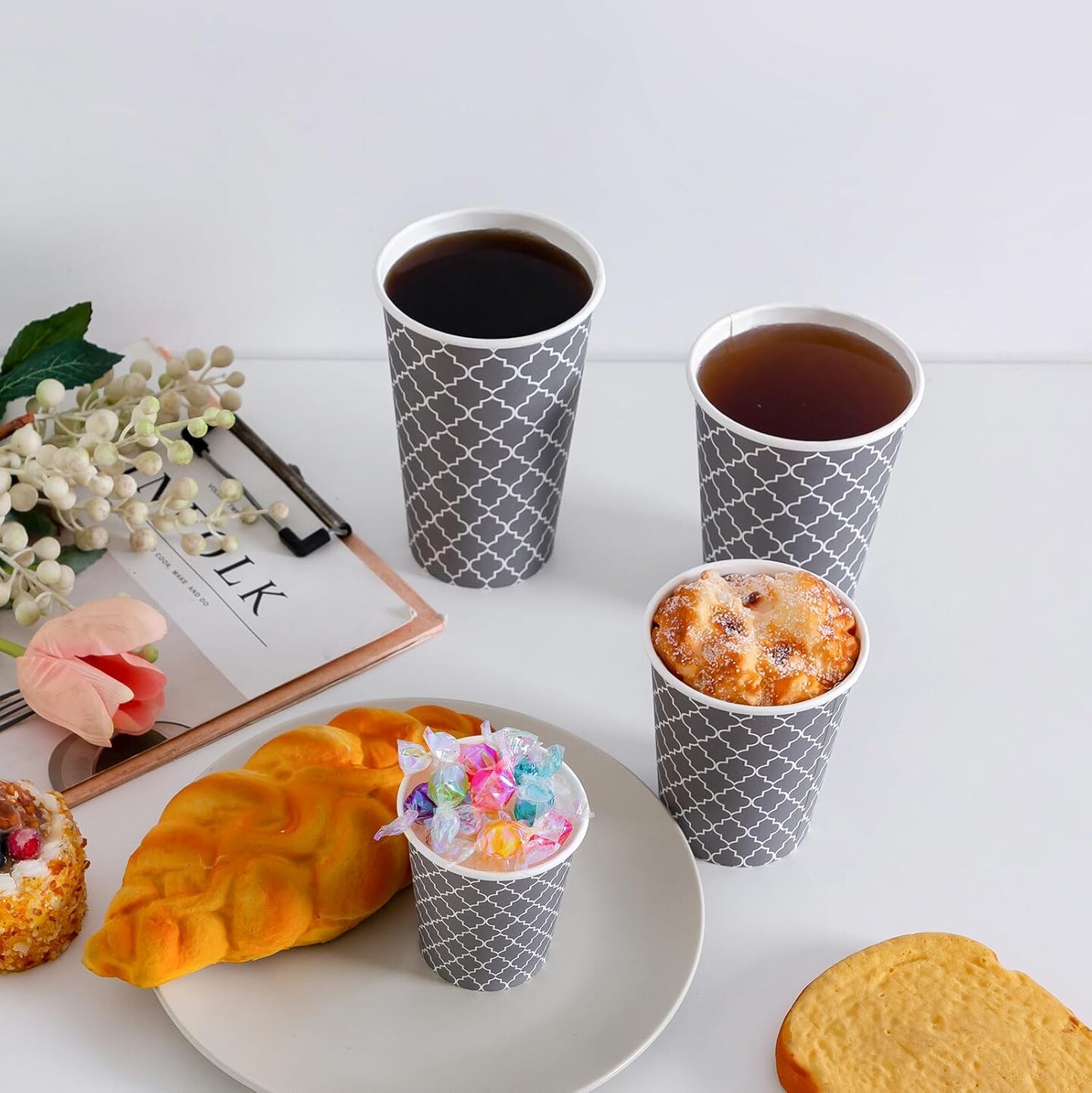 Coffee Cups 16 oz 180 Pack, Disposable Coffee Cups, Disposable Cup,16 oz Hot Cup, Paper Insulated Cup for Cold Hot Drinks