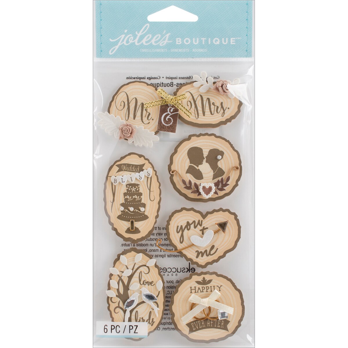 Jolee&#x27;s Le Grande Dimensional Stickers-Wedding Icons