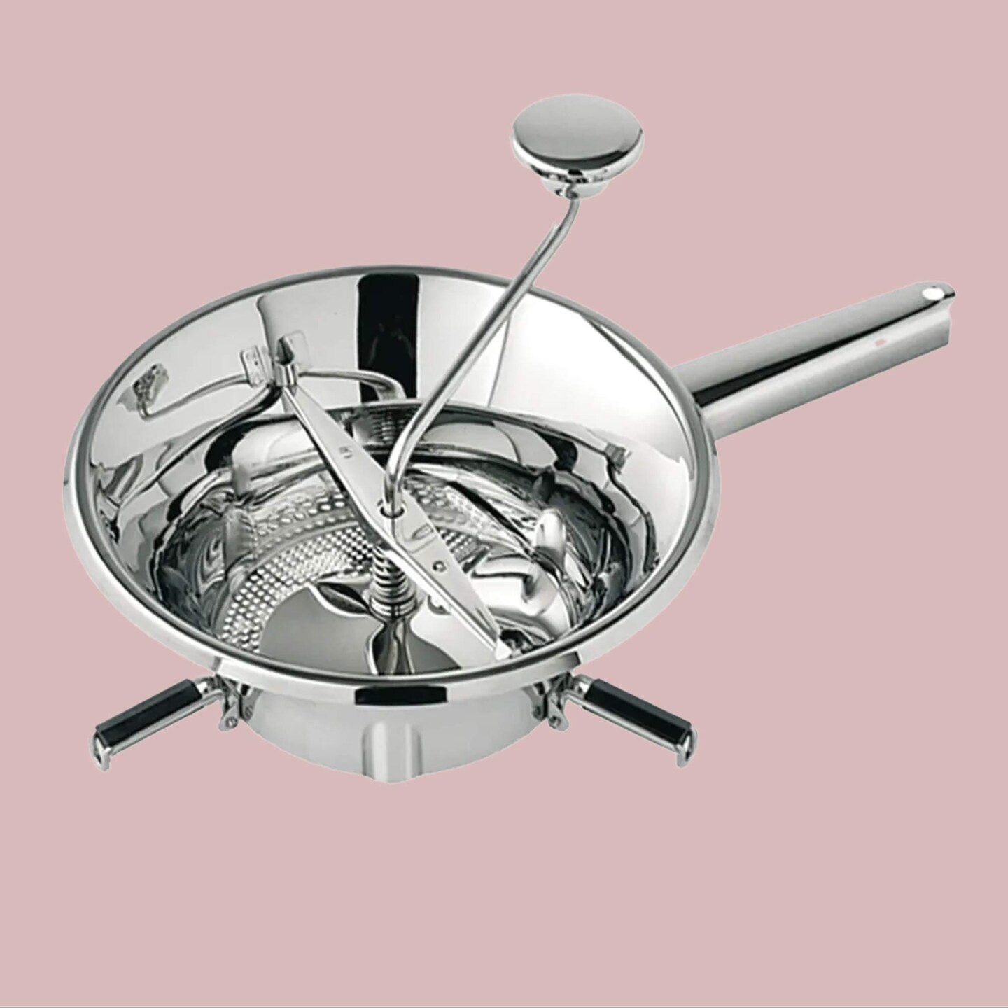 Stainless Steel Food Mill with 3 Grids 14.25&#x22; Deep
