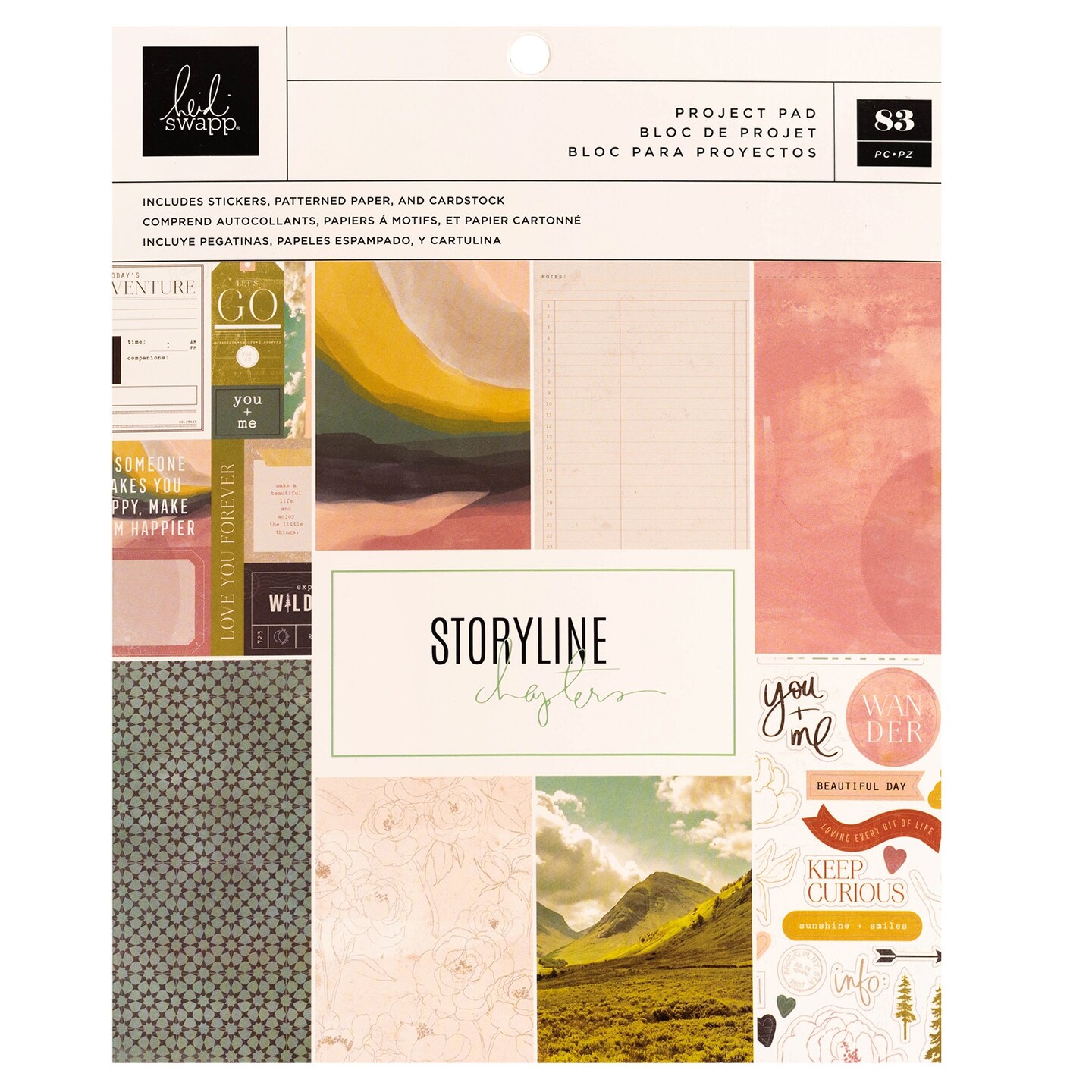 Heidi Swapp Paper Project Pad 7.5&#x22;X9.5&#x22; 83pc-Mountain