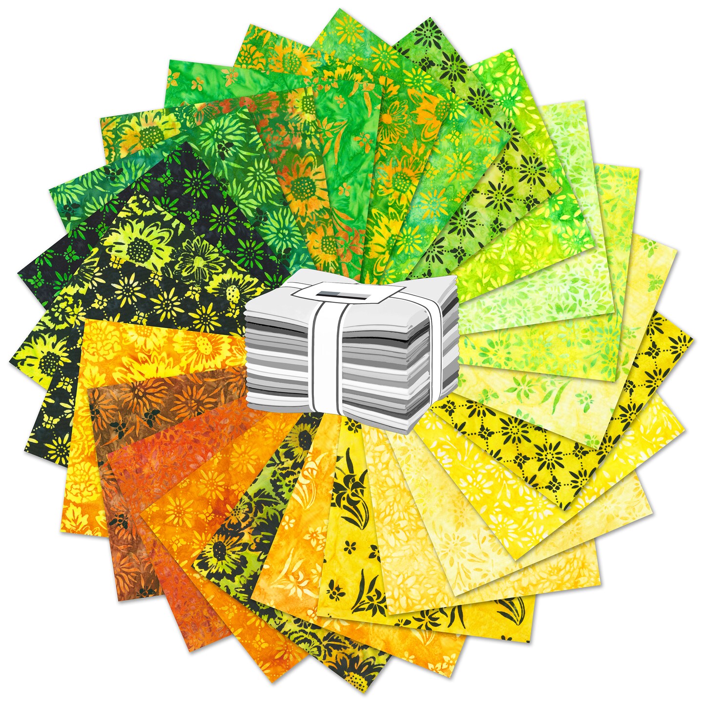 Artisan Batiks Bees and Flowers Fat Quarter Bundle by Lunn Studios for Robert Kaufman (FQ-2097-24)