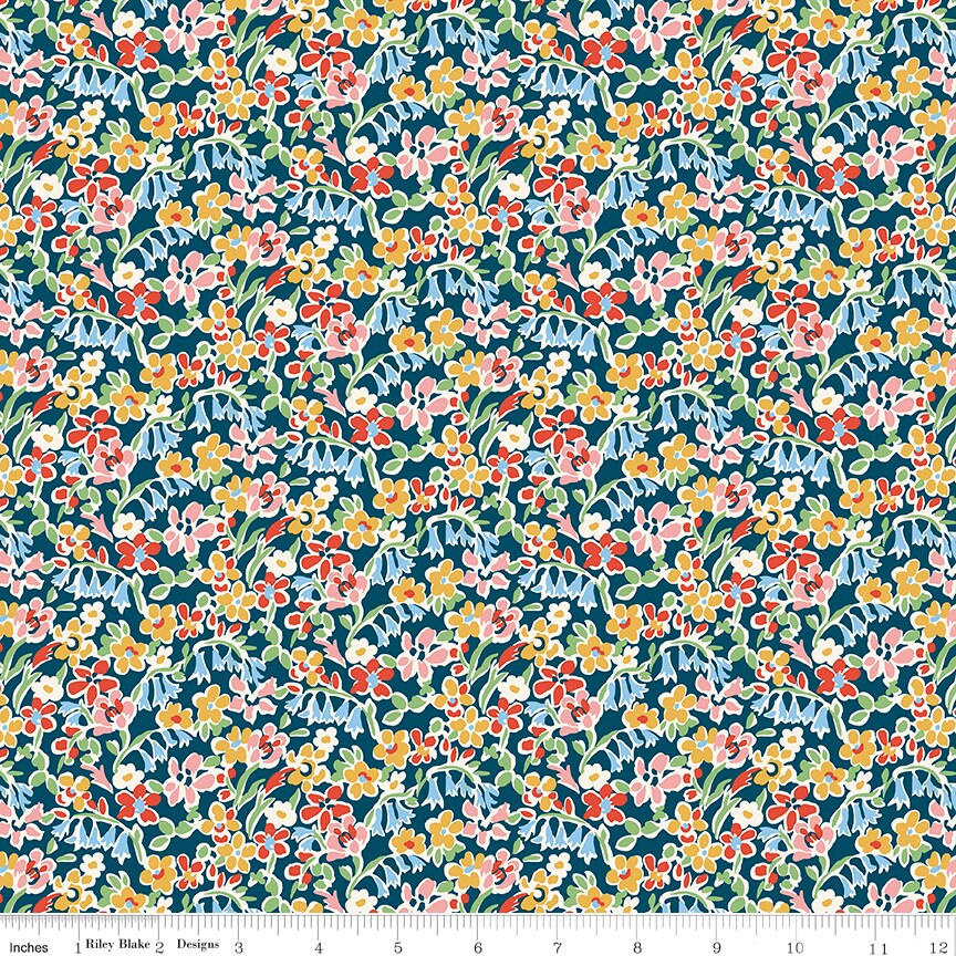 Regent Meadow in C (01667418c) | London Bouquet | Liberty Fabrics | Riley Blake