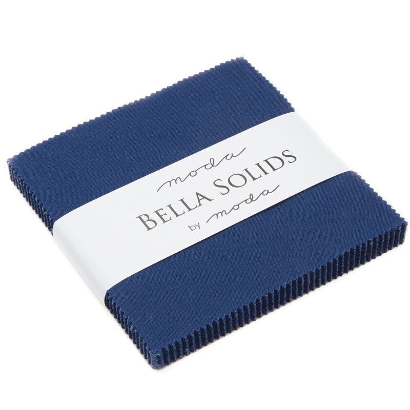 Bella Solids 5" Square Pack (Charm Pack) in Nautical Blue by Moda for Moda (9900PP 236)
