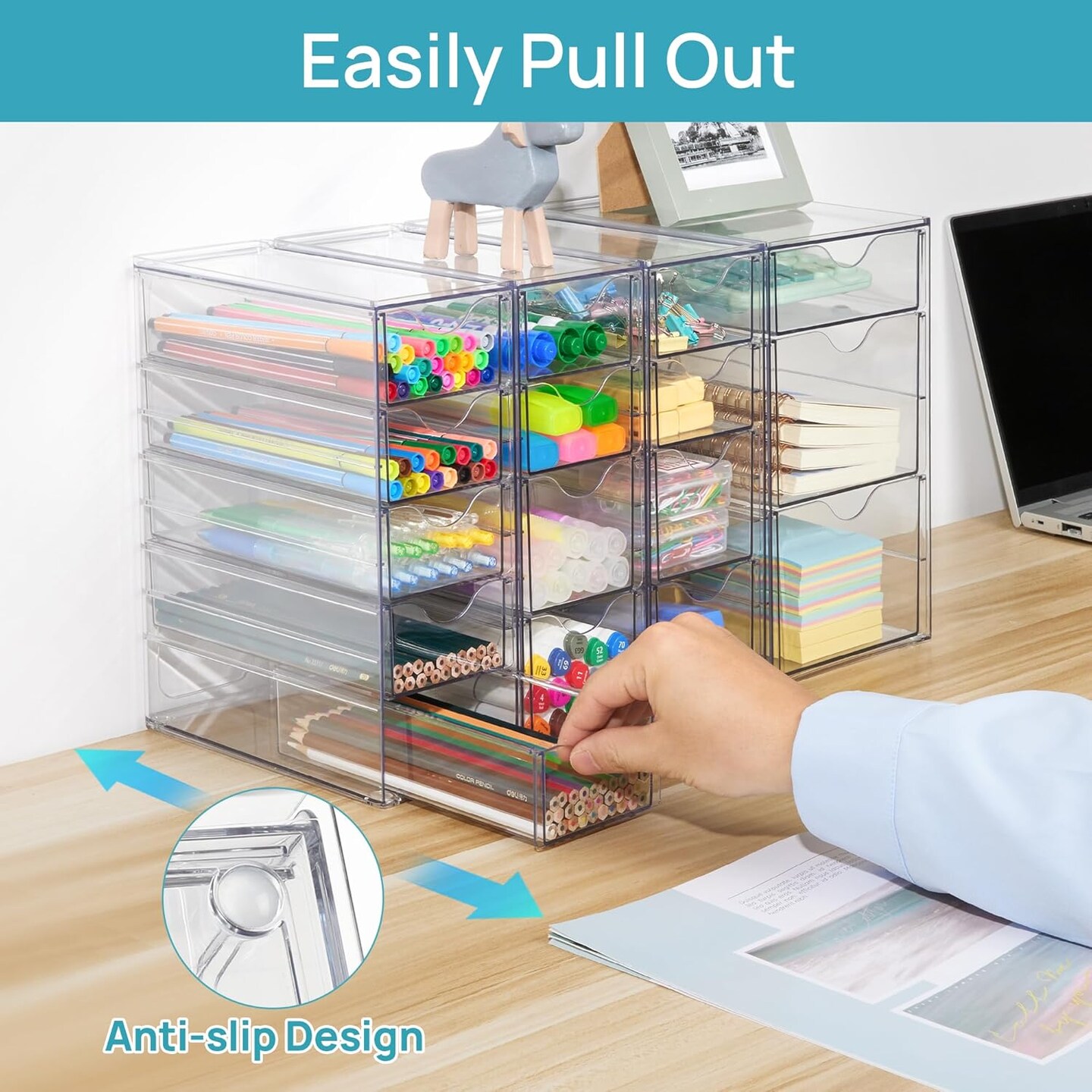 Acrylic Organizer with 16 Drawers (4 Set)