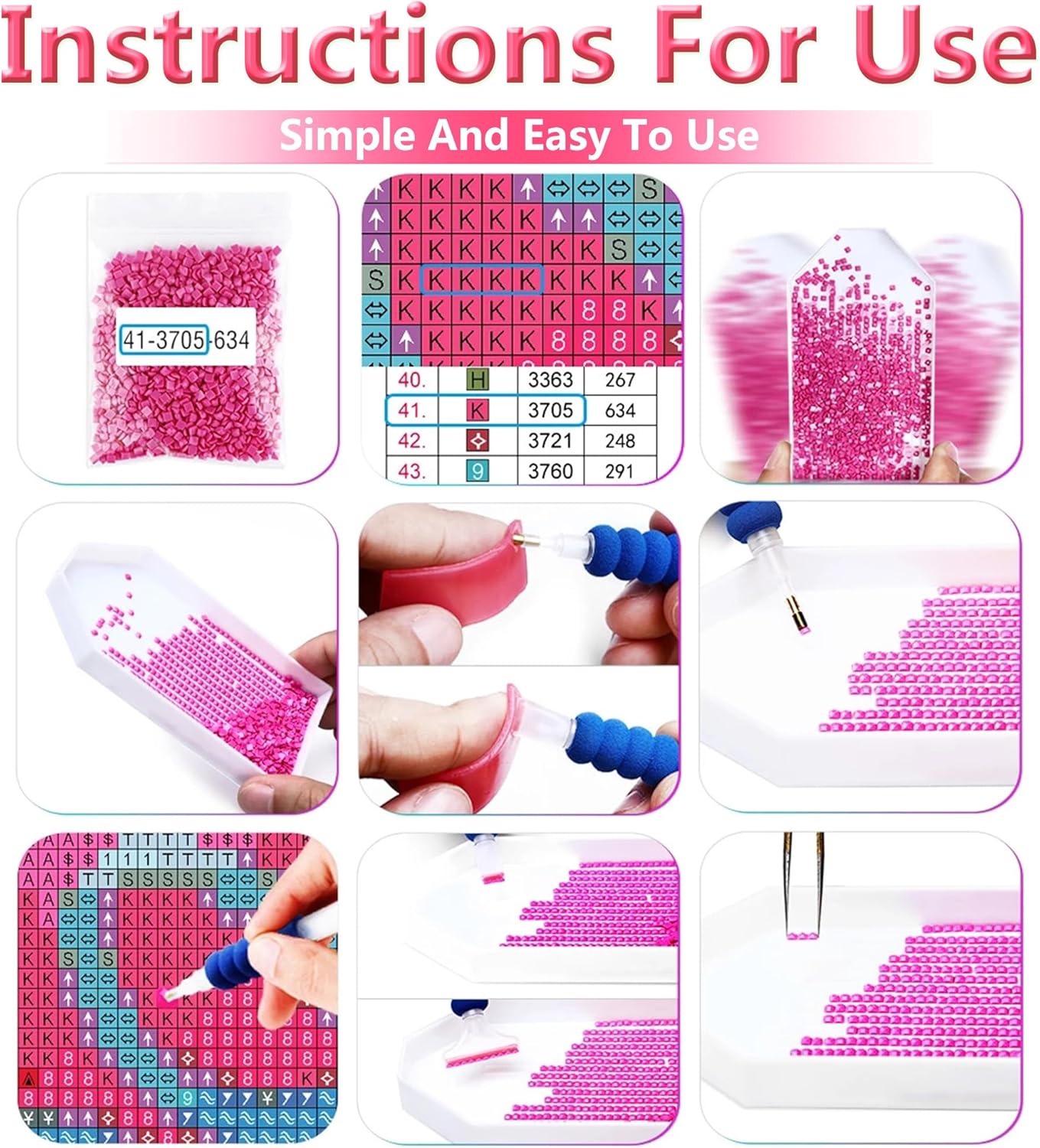 Diamond Painting Diamond Art Kit Pink