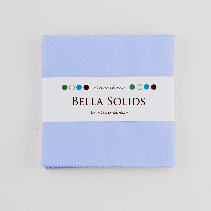 Bella Solids 5" Square Pack (Charm Pack) in Baby Blue by Moda for Moda (9900PP 32)