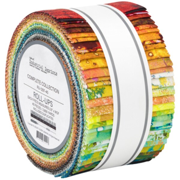 Wishwell Industrial Imprints 2.5&#x22; Strip Roll (Jelly Roll / Roll Up) by Wishwell for Robert Kaufman (RU-1297-40)